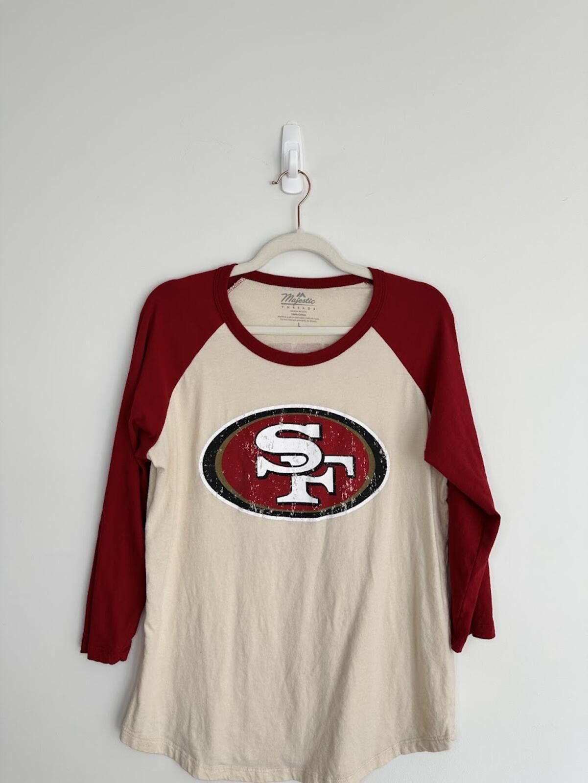 Majestic San Francisco 49ers Women's Baseball Tee Brock Purdy - Sz. L Size L / US 10 / IT 46 - 2 Thumbnail