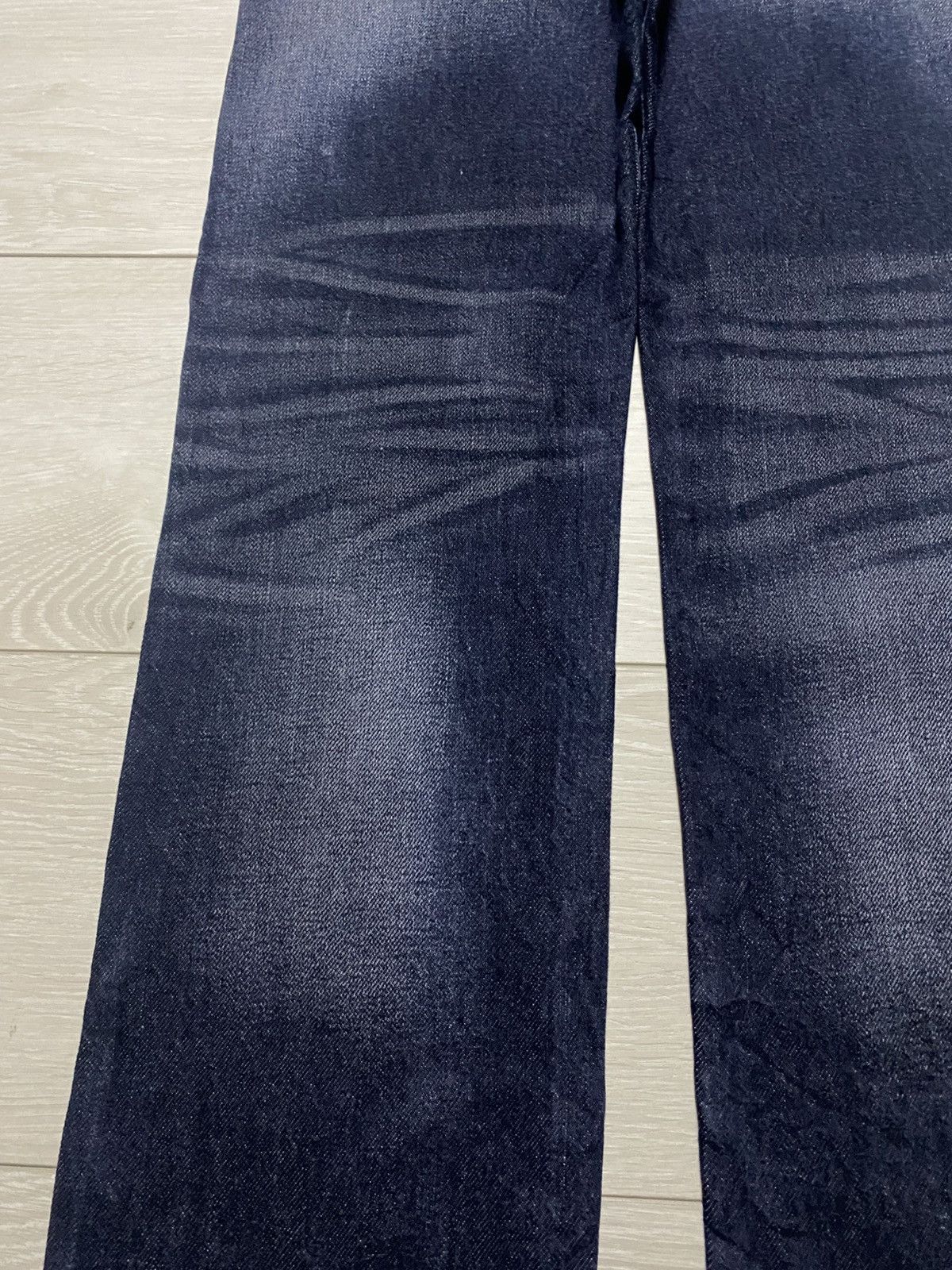 Japanese Brand Vintage Gu Denim Blue Wash Distressed Straight Fit Jeans Size US 29 - 9 Thumbnail