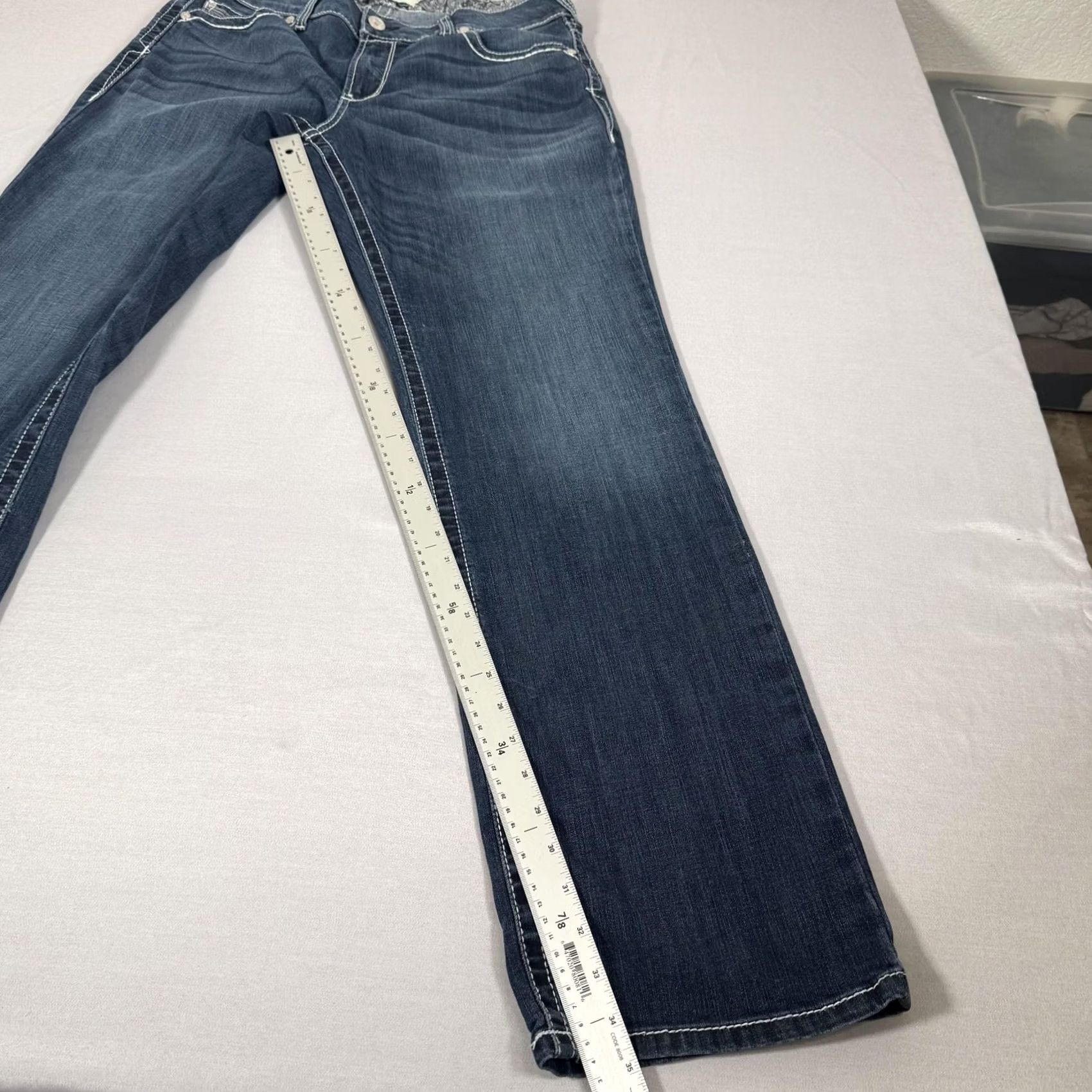 Ariat Ariat Jeans Womens 34L Blue Mid Rise Straight Fit Stretch Denim Pants Work Size 24" / US 00 / IT 34 - 3 Thumbnail