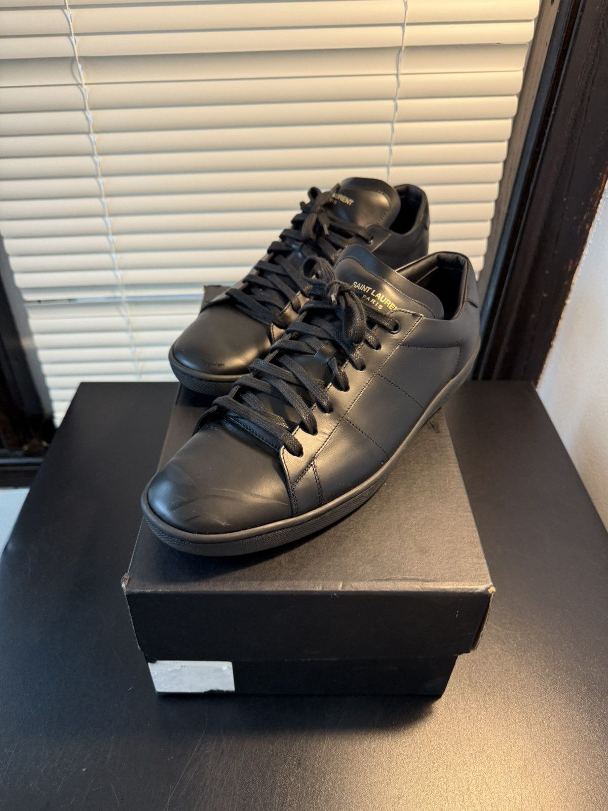 Saint Laurent Paris Saint Laurent Paris Court Classic Sneakers Size 45.5 / 12.5 Size US 12.5 / EU 45-46 - 15 Thumbnail