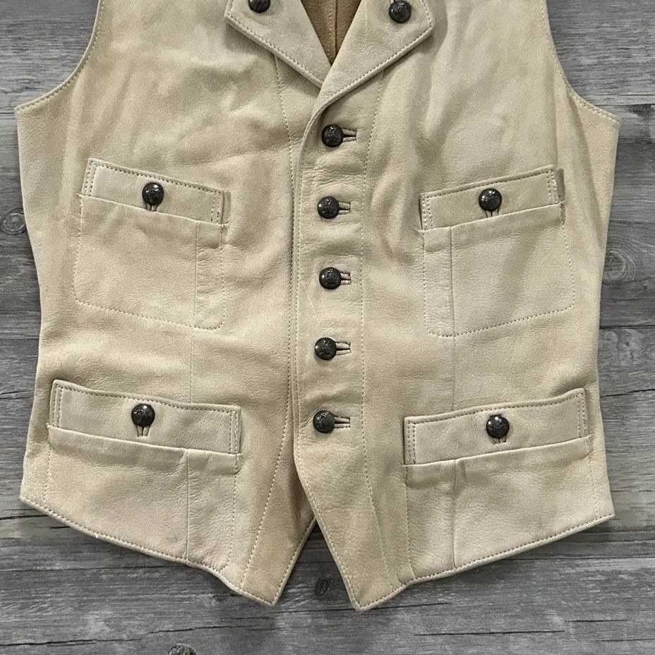 Polo Ralph Lauren Vintage Polo Ralph Lauren Leather Buckle Back Western Vest Size S / US 4 / IT 40 - 2 Thumbnail