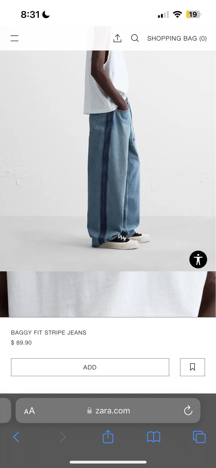 Zara Zara baggy fit stripe jeans Size US 30 / EU 46 - 4 Thumbnail