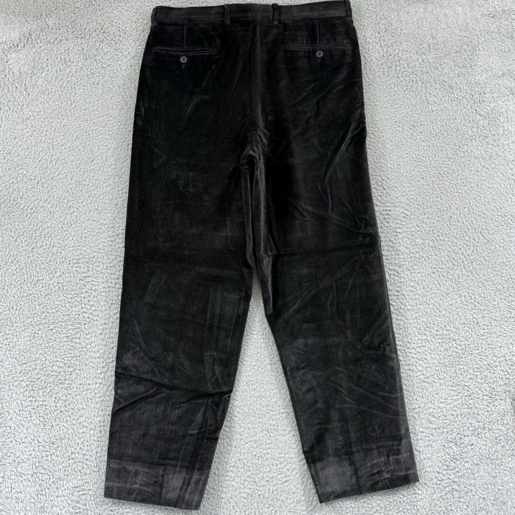 Ermenegildo Zegna VINTAGE Ermenegildo Zegna Pants Mens 36x31 Black Velvet High Rise Classic Fit Trousers Size US 36 / EU 52 - 7 Thumbnail