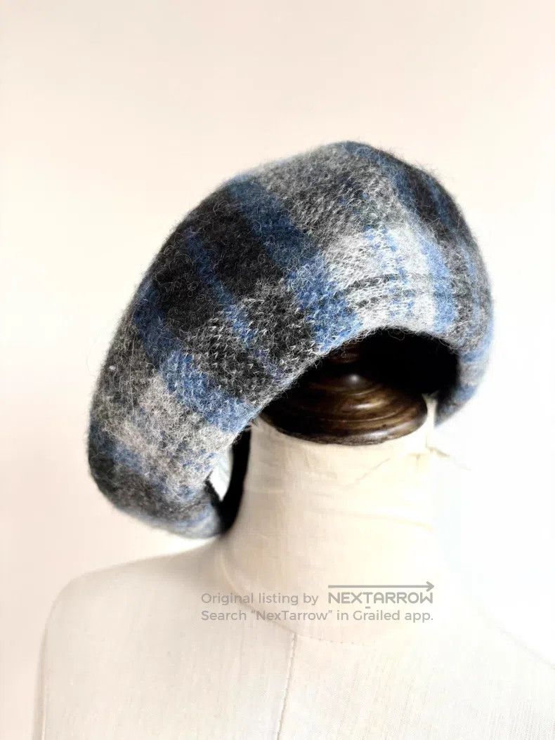 Vivienne Westwood Vivienne Westwood Vintage Grey Blue Plaid Beret Size ONE SIZE - 5 Thumbnail
