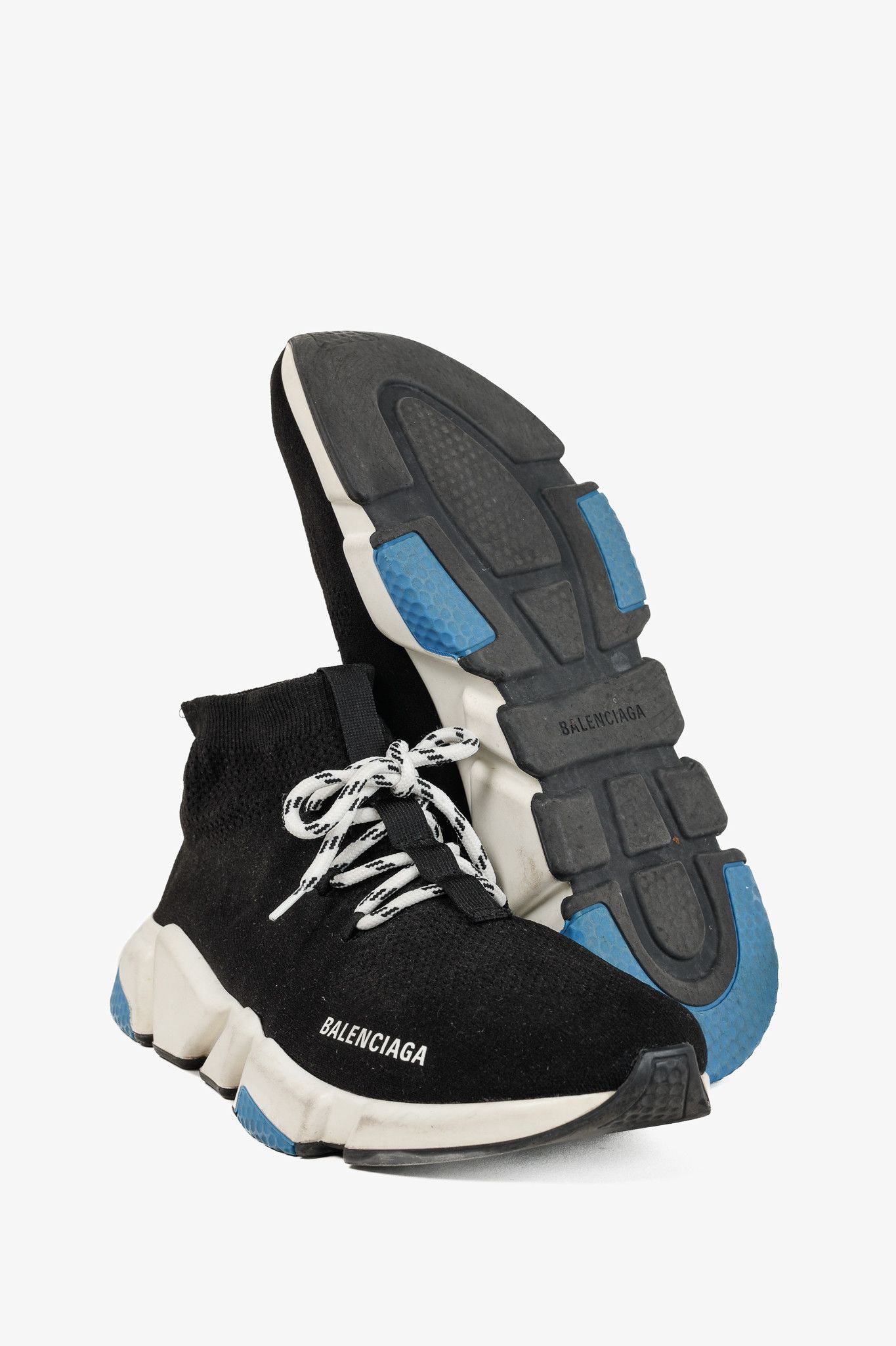 Balenciaga Balenciaga Speed Black Knit Lace-Up High-Top Sneakers Size US 10 / EU 43 - 4 Thumbnail