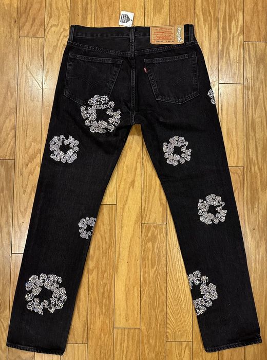 Levi's Denim Tears Swarovski Bust Down Tears 501 Jeans | Grailed