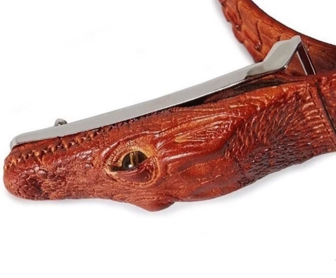Japanese Brand 💥Crocodiles casual design belt Size ONE SIZE - 3 Thumbnail