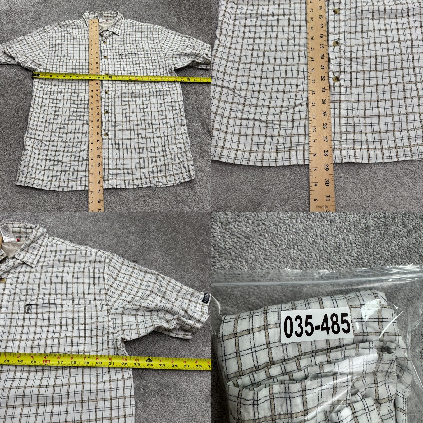 The North Face The North Face Shirt Mens Medium White Brown Plaid Button-Down Short Sleeve Y2K Outdoor Fishing Casual Mens Size US M / EU 48-50 / 2 - 8 Thumbnail