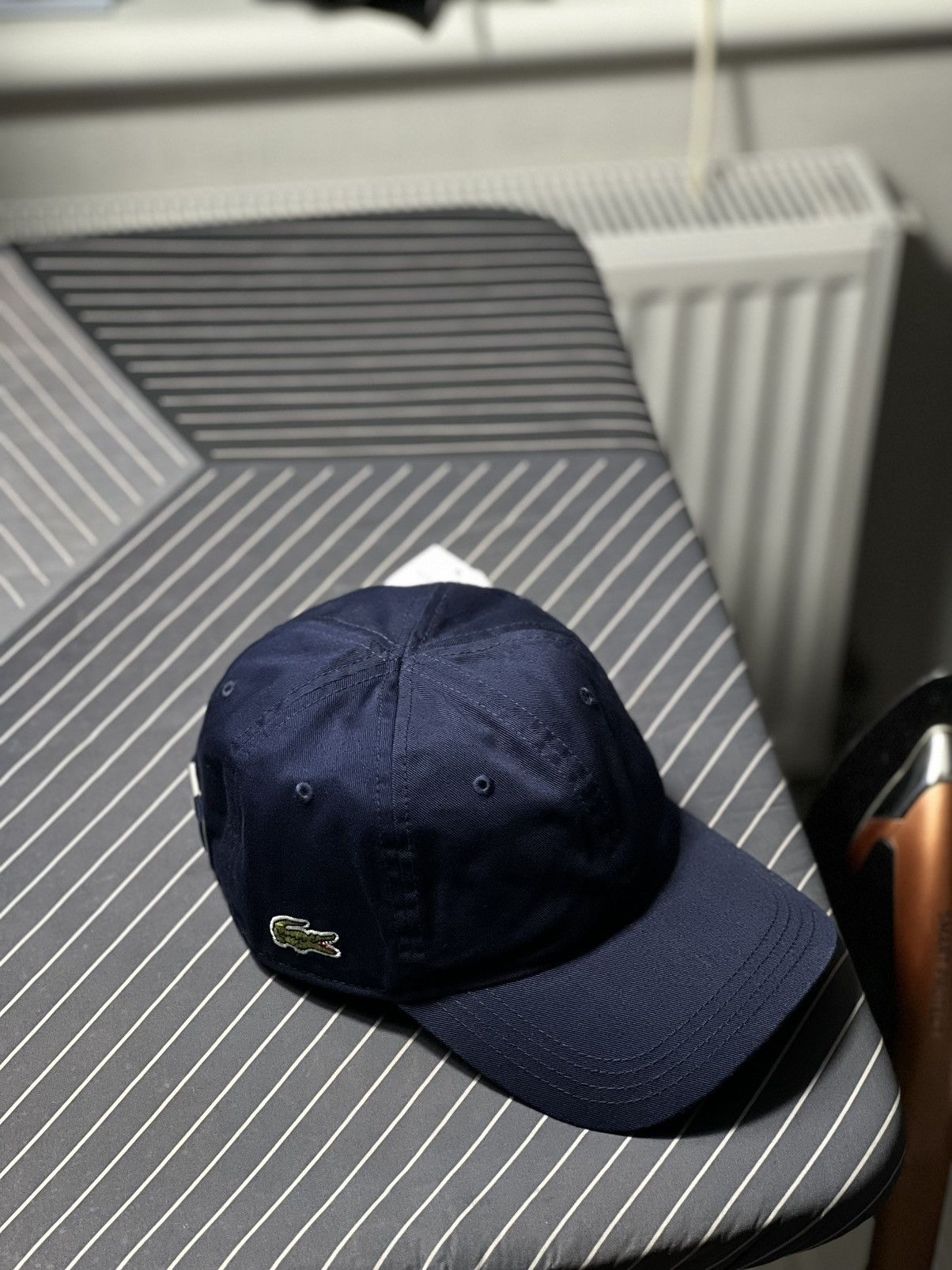 Lacoste NWT Lacoste Navy Blue Cotton Cap One Size Size ONE SIZE - 3 Thumbnail