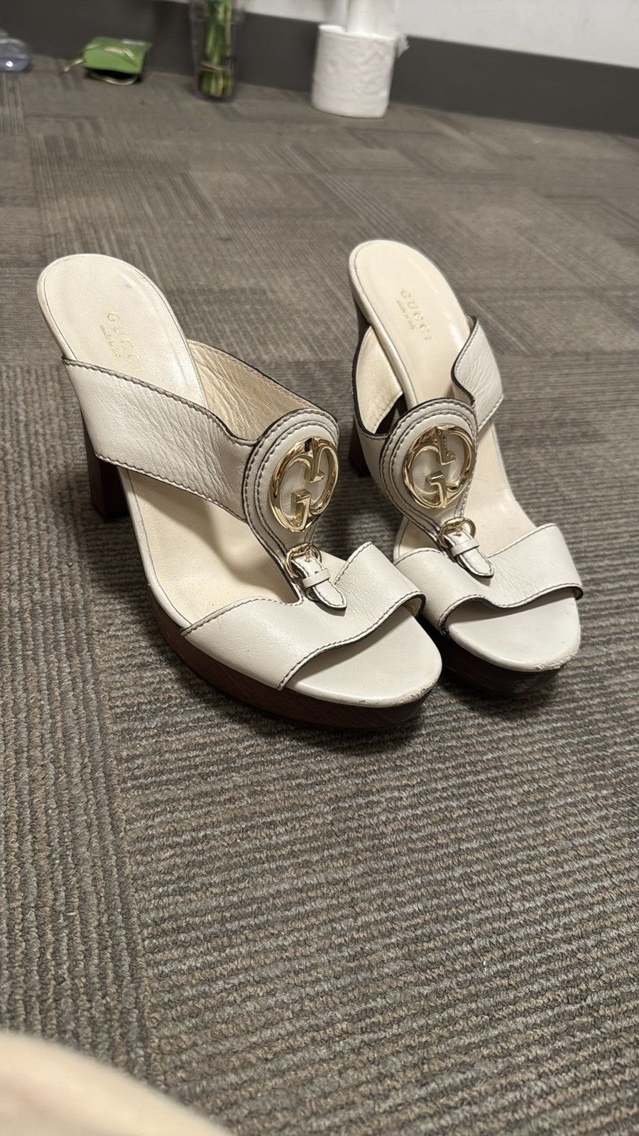 Gucci Guccis white heels Size US 8 / IT 38 - 6 Thumbnail
