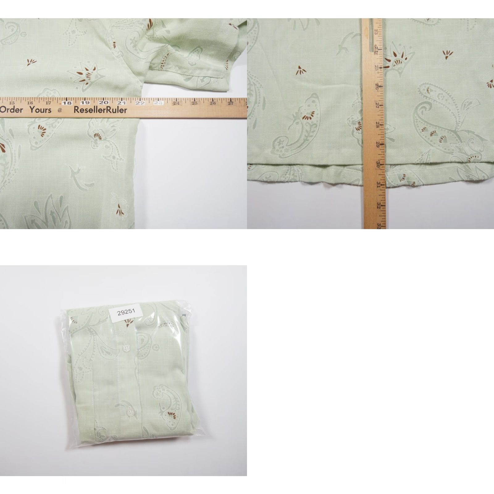 Versace VINTAGE Versace Button-Up Shirt Mens 2XL Green Paisley Medusa Logo Italy XL USA Size US XXL / EU 58 / 5 - 8 Thumbnail