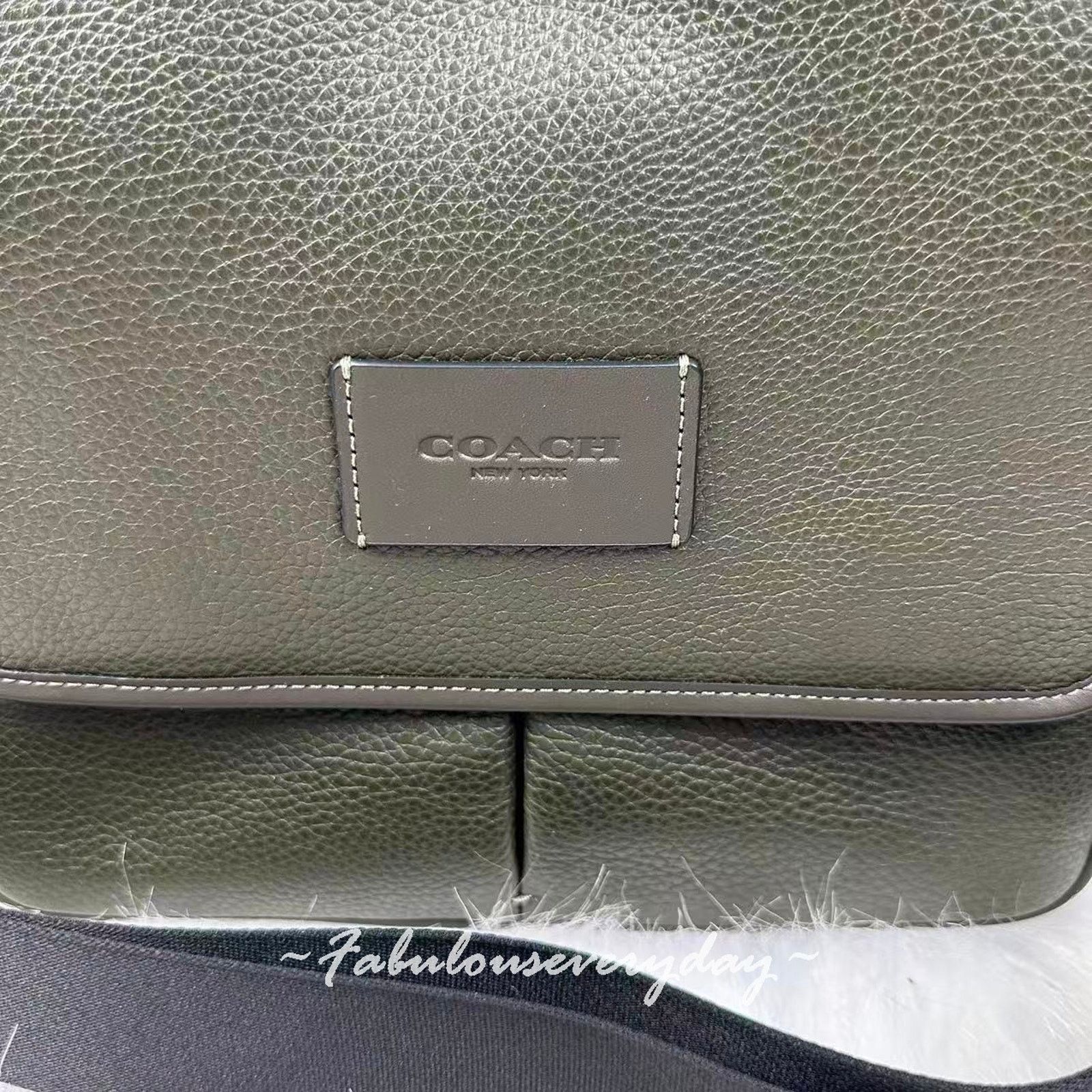 Coach Coach Men's Sprint Map 25 Crossbody Leather/Uniform Green Size ONE SIZE - 5 Thumbnail