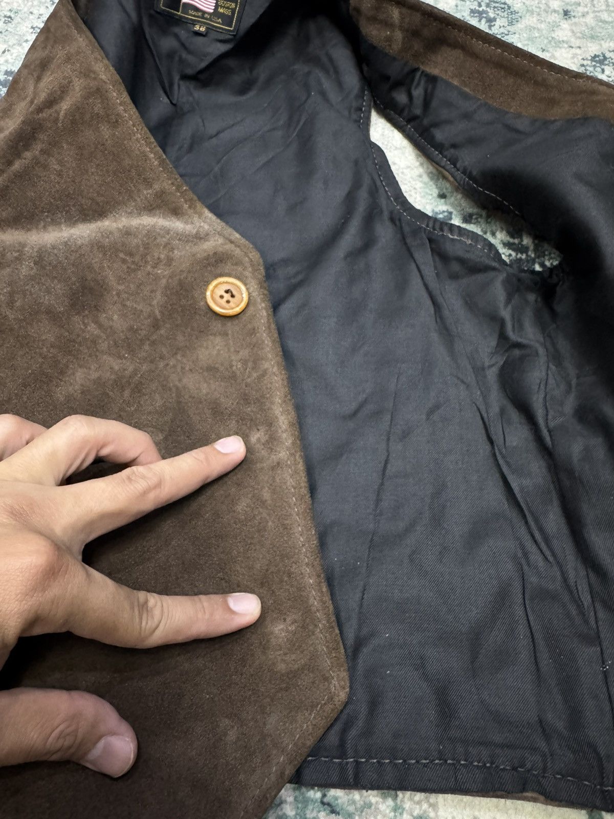 Vanson Leathers × Vintage VANSON LEATHERS SUEDE LEATHER VEST SIZE 36 Size US S / EU 44-46 / 1 - 7 Thumbnail