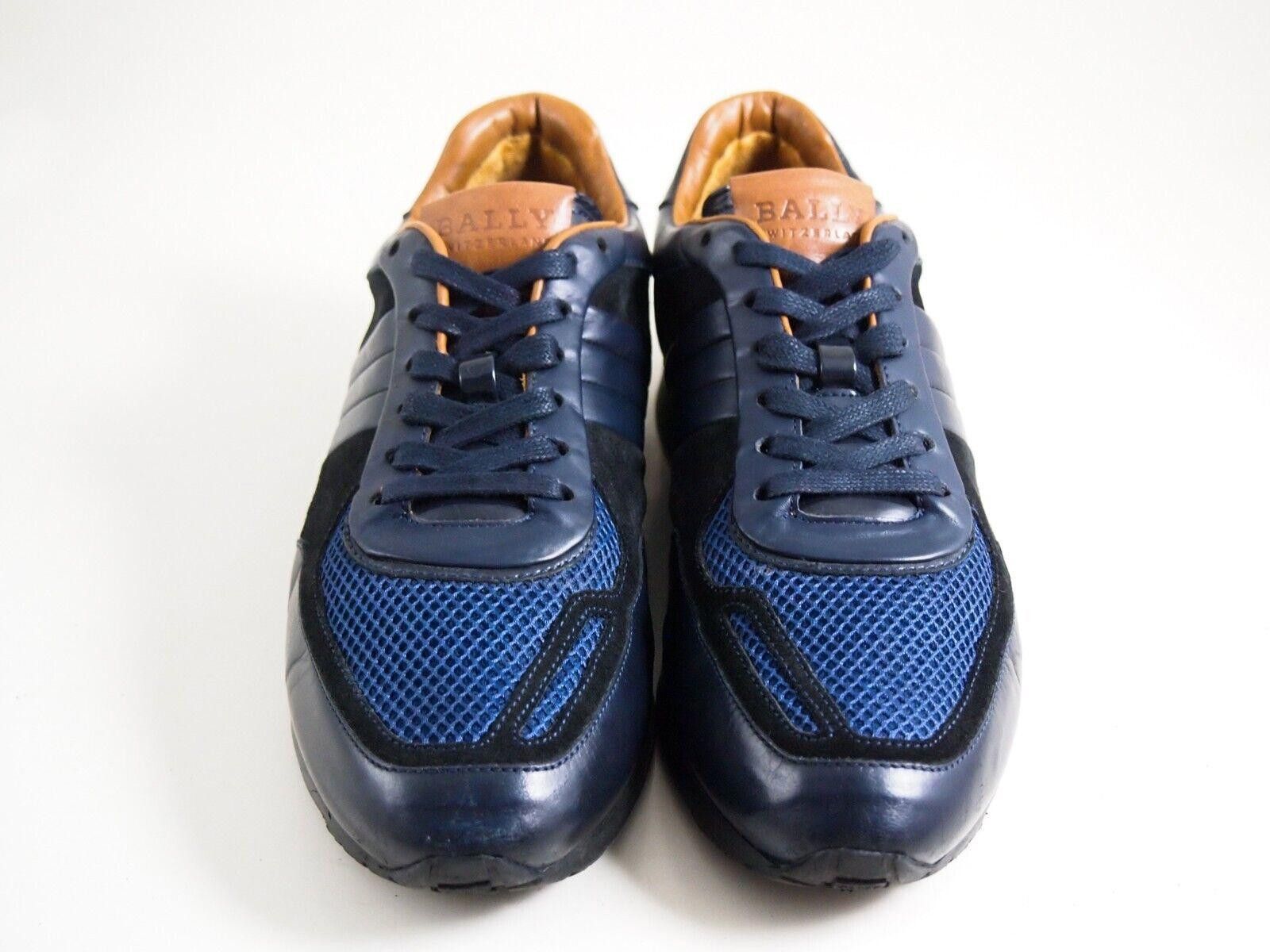 Bally Bally Sneakers Blue Leather Mesh Black Suede EU 41 US 8 Size US 8 / EU 41 - 3 Thumbnail