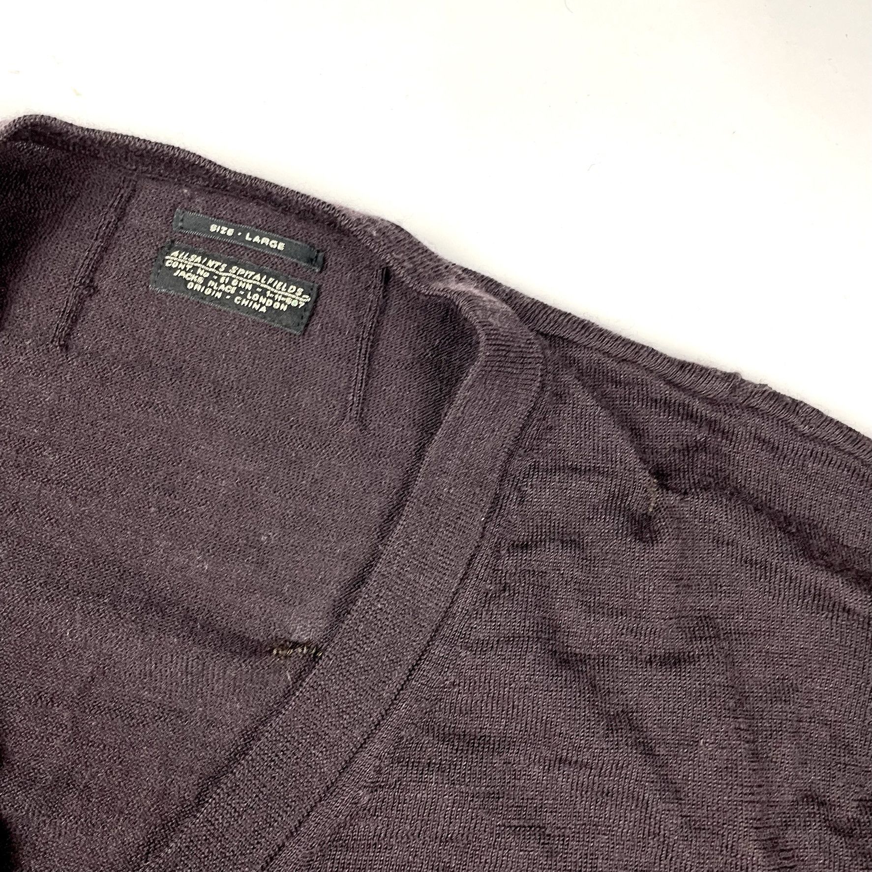 Allsaints × Vintage CRAZY Allsaints cashmere brown cardigan sweater elegant drip Size US L / EU 52-54 / 3 - 7 Thumbnail