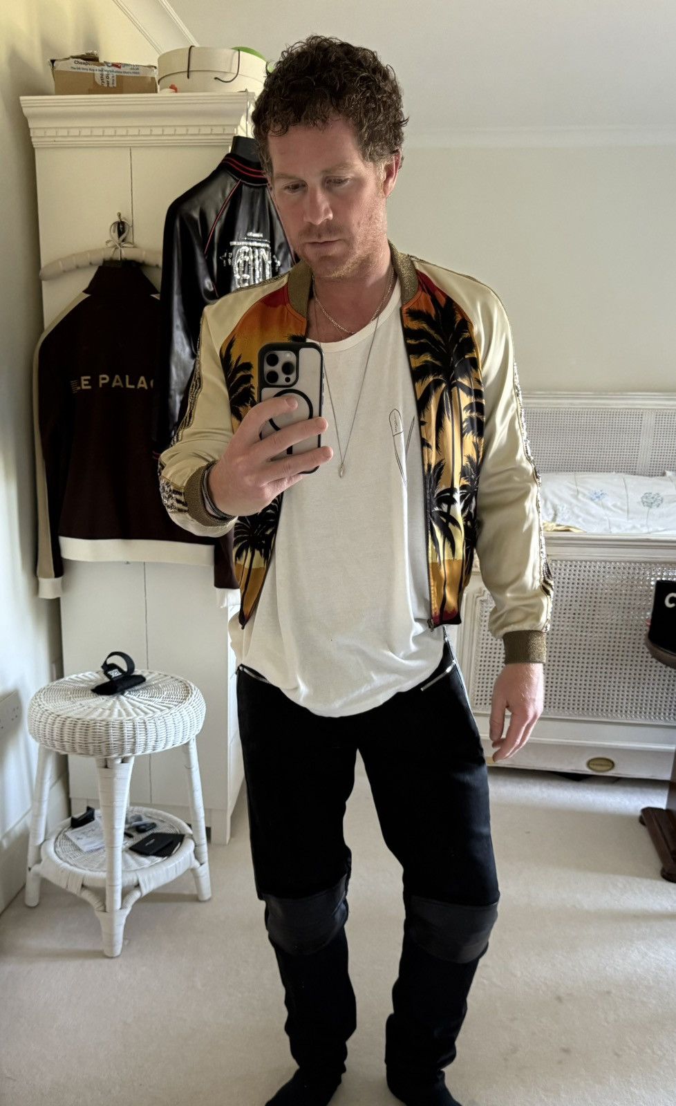 Hedi Slimane × Saint Laurent Paris SS16 Iconic Saint Laurent palm tree runway sequin teddy 42 Size US S / EU 44-46 / 1 - 8 Thumbnail