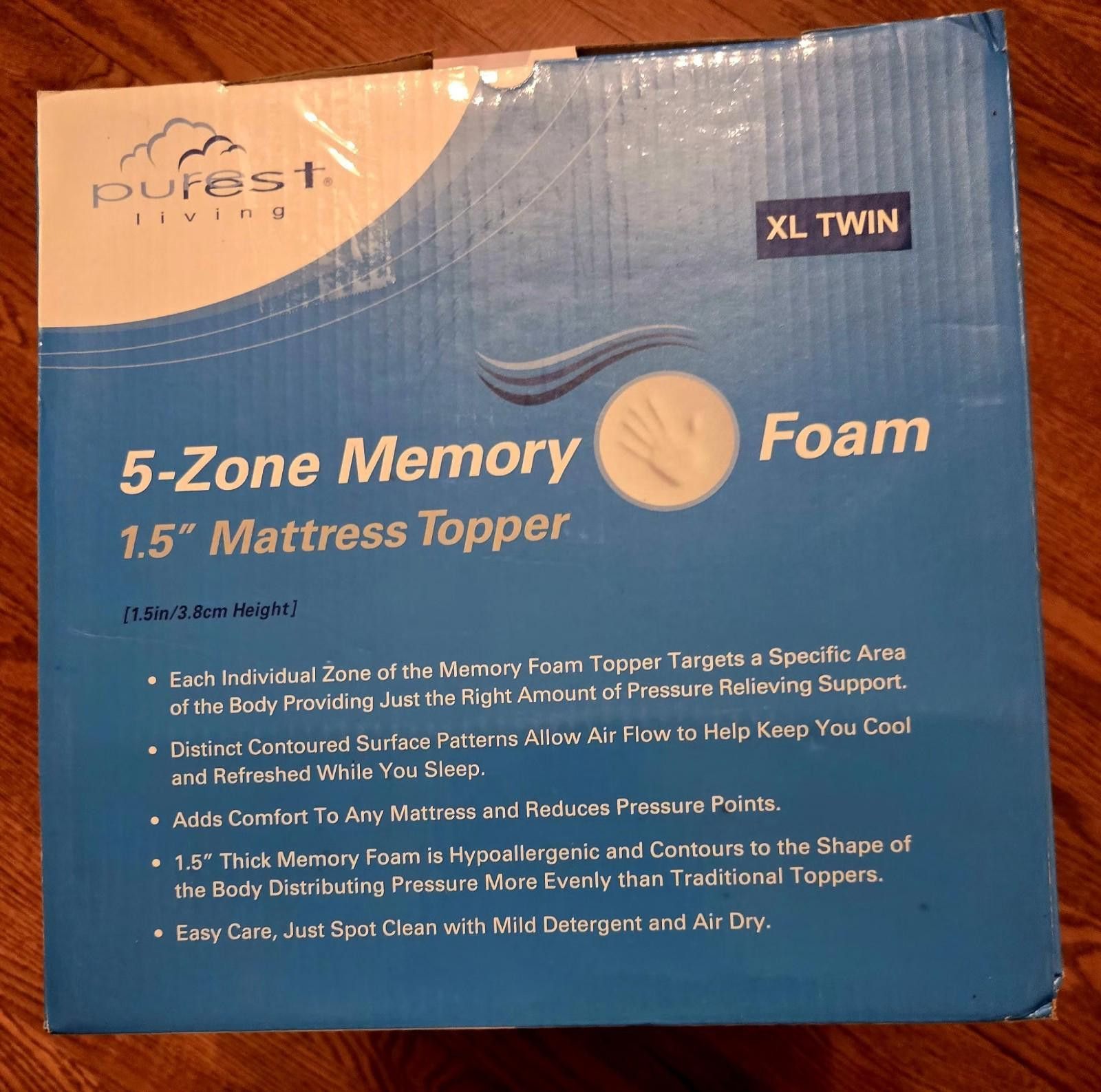 Other Pure Rest Living 5Zone 1.5" MemoryFoam MattressTopper XLTwin Size ONE SIZE - 3 Thumbnail