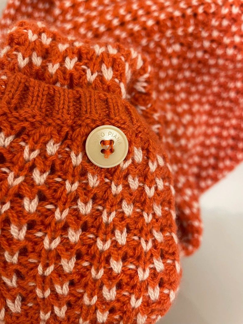 Loro Piana LORO PIANA Orange and red pink V-neck cashmere long sleeve Size M / US 6-8 / IT 42-44 - 7 Thumbnail
