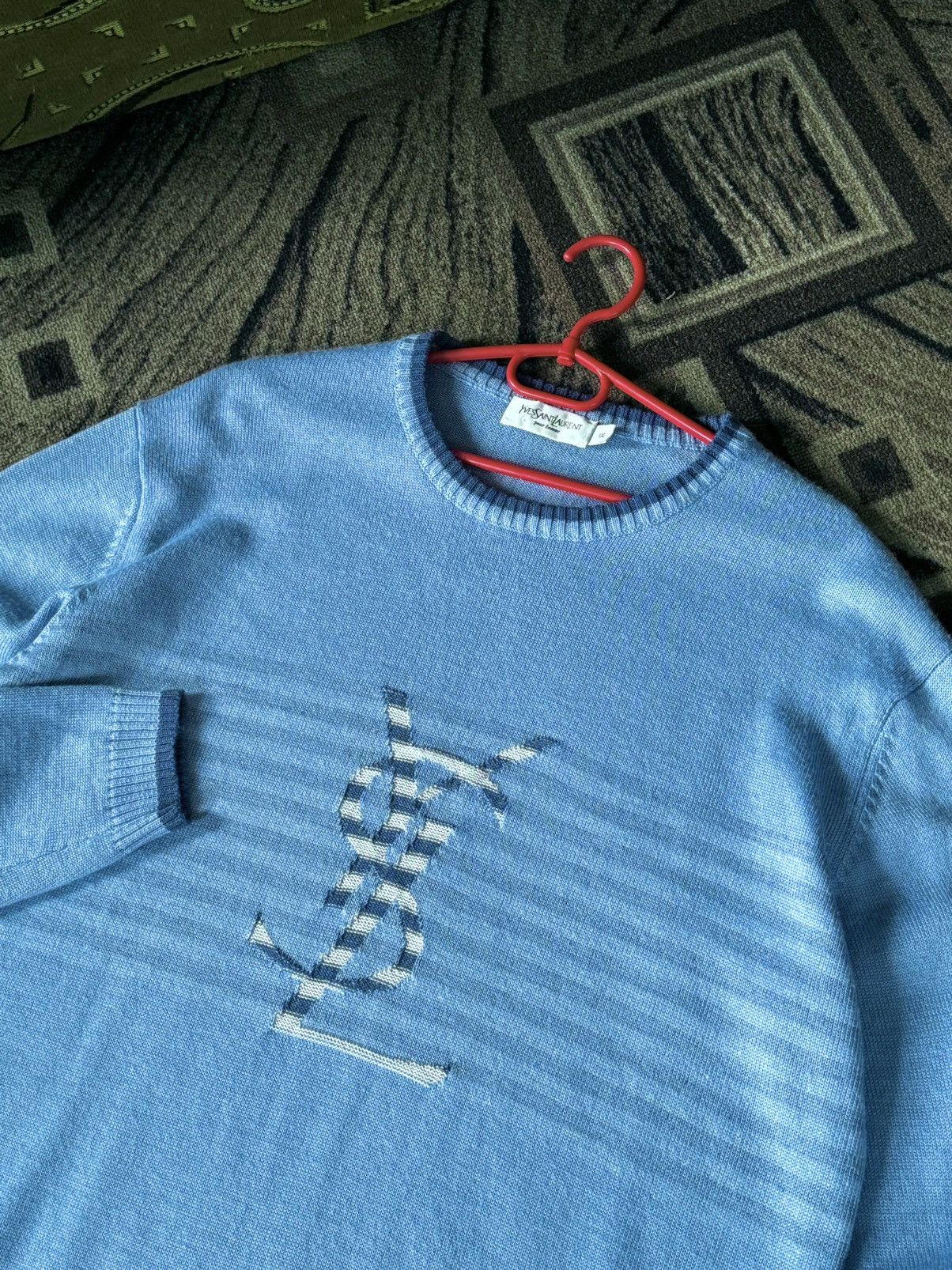 Yves Saint Laurent Rare Vintage Sweater Big Logo Yves Saint Laurent YSL Size US XXL / EU 58 / 5 - 1 Thumbnail