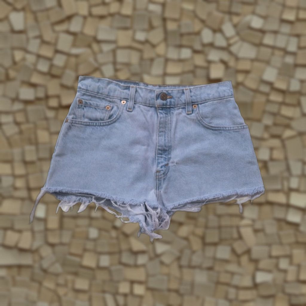 Levi's VINTAGE Levi's Strauss 90s Retro 2" Shorts USA Made Denim Cut Off Shorts 1996 SZ 9 Size 30" / US 8 / IT 44 - 1 Thumbnail