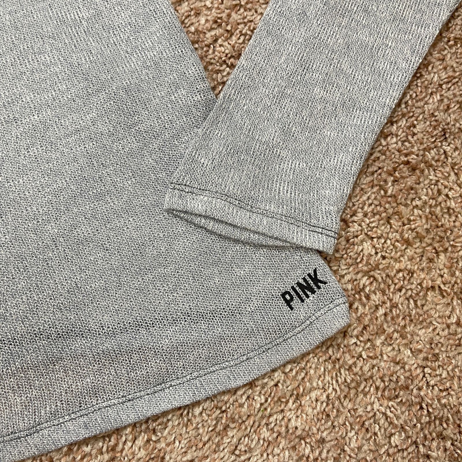 Pink Victoria’s Secret PINK Light Gray Scoop Back Slouchy Sweater Size XS / US 0-2 / IT 36-38 - 18 Thumbnail