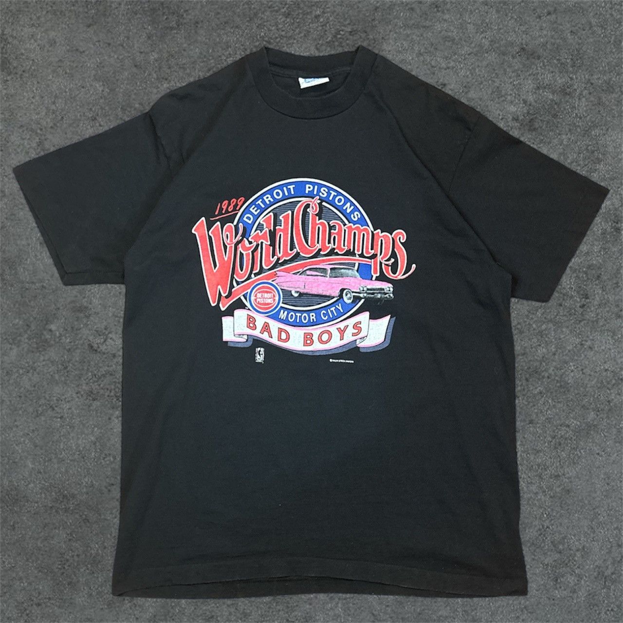 Salem Sportswear Vintage 1989 Detroit Pistons Champions Bad Boys Motor City Size US XL / EU 56 / 4 - 1 Thumbnail