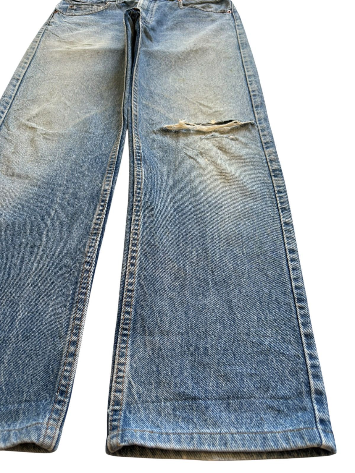 Levi's Vintage 90s Levis 505 Mud Wash Distress Ripped Loose Jeans Size US 33 - 7 Thumbnail