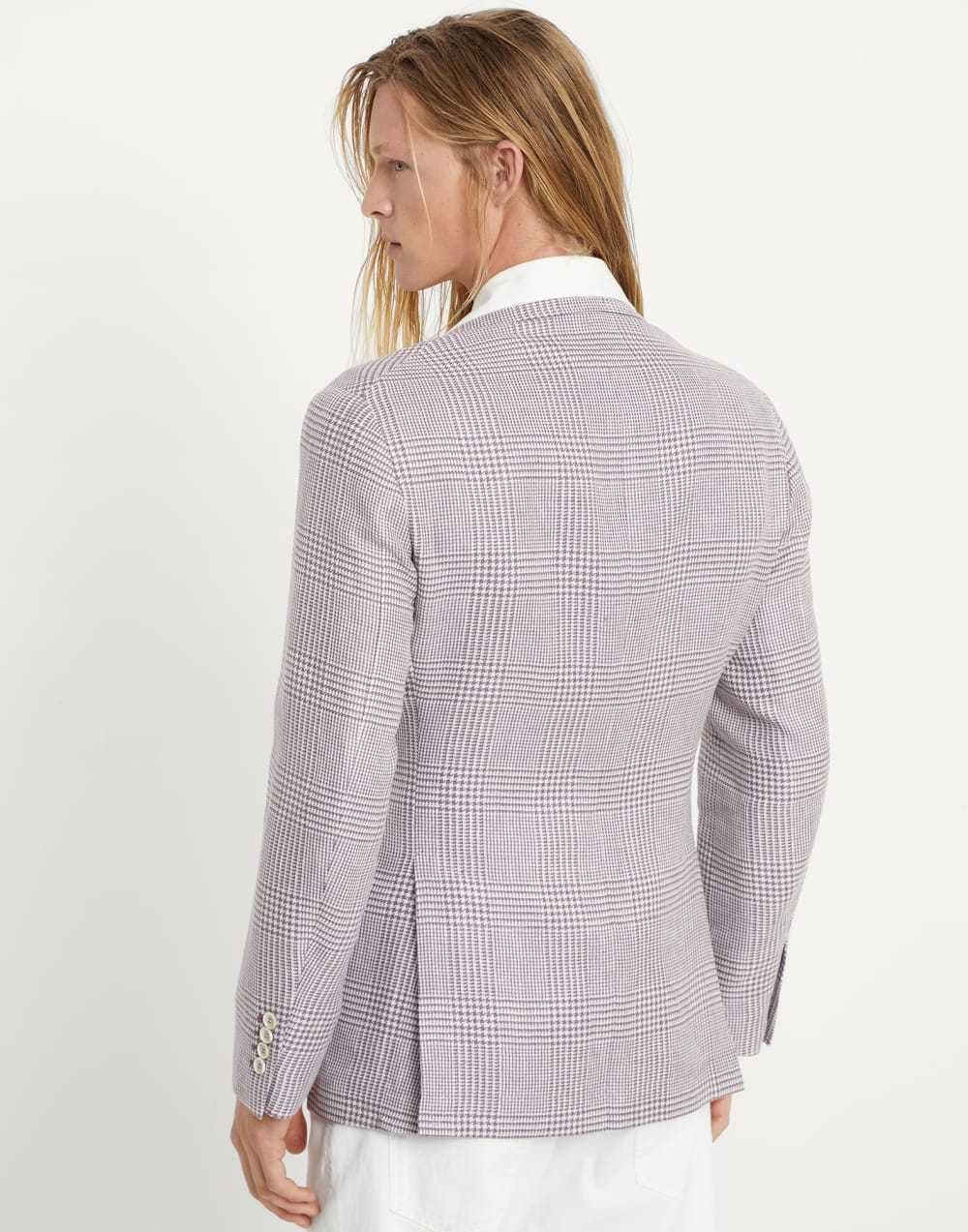 Brunello Cucinelli Jacket Linen in Purple Size US L / EU 52-54 / 3 - 2 Thumbnail