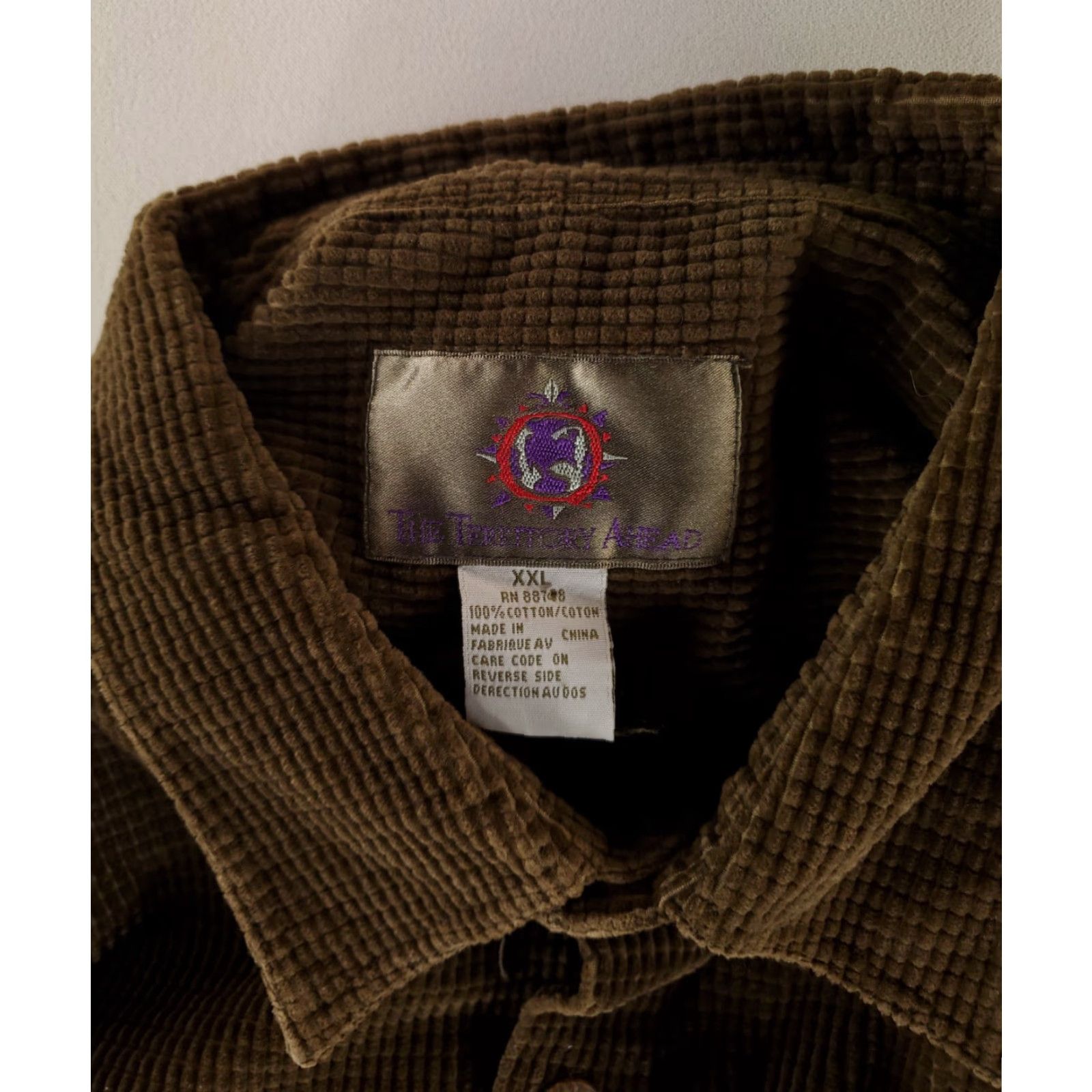 The Territory Ahead Territory Ahead Button-Up Shirt Mens XXL Brown Waffle Knit Textured Long Sleeve, 2XL (Regular) Size US XXL / EU 58 / 5 - 3 Thumbnail