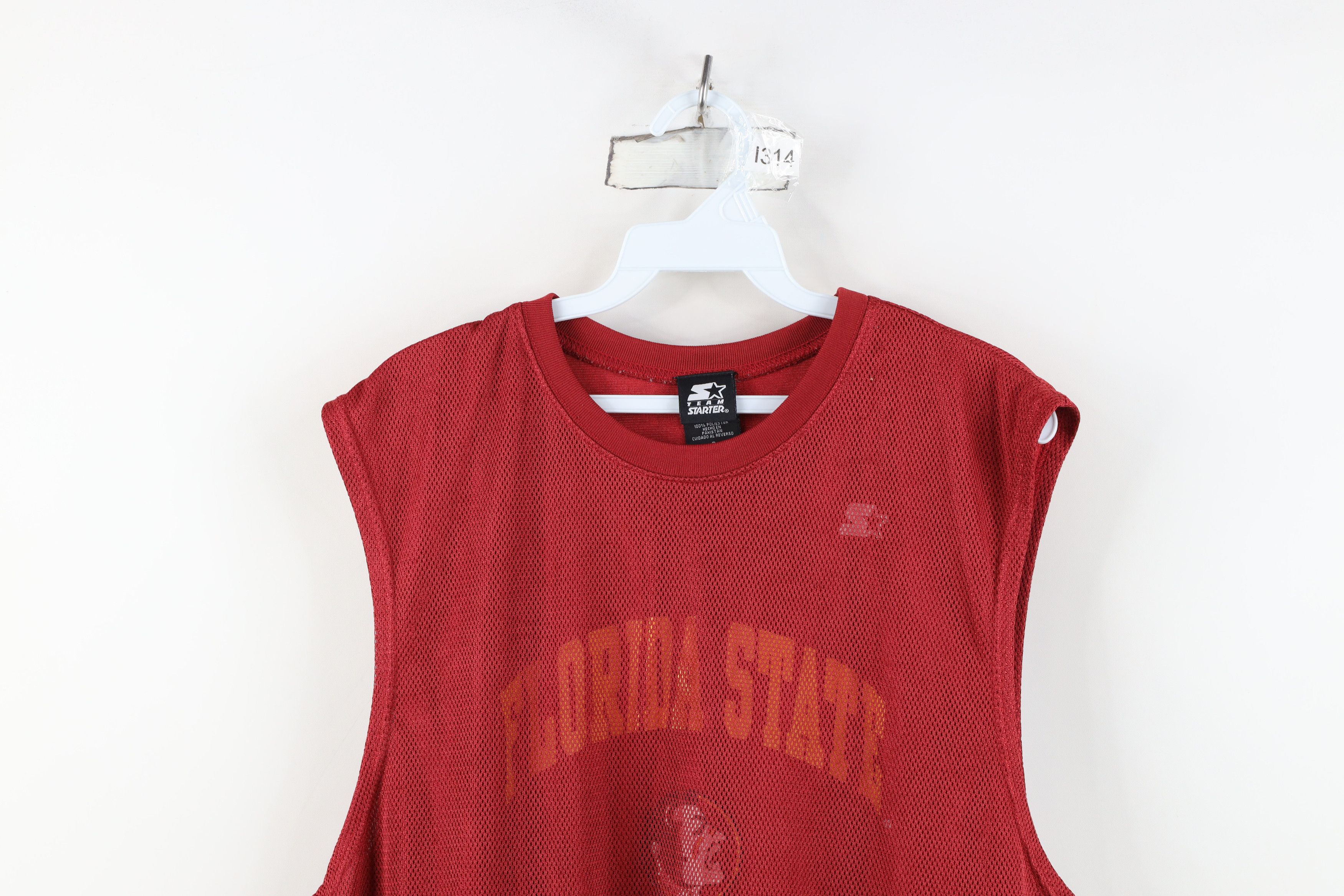 Starter Vintage 90s Starter State University Mesh Sleeveless Jersey Size US L / EU 52-54 / 3 - 2 Thumbnail