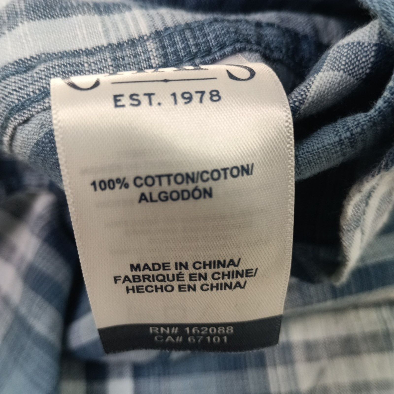 Chaps Chaps Seacoast Wash Chambray Woven Shirt Men's M Blue Plaid Size US M / EU 48-50 / 2 - 6 Thumbnail