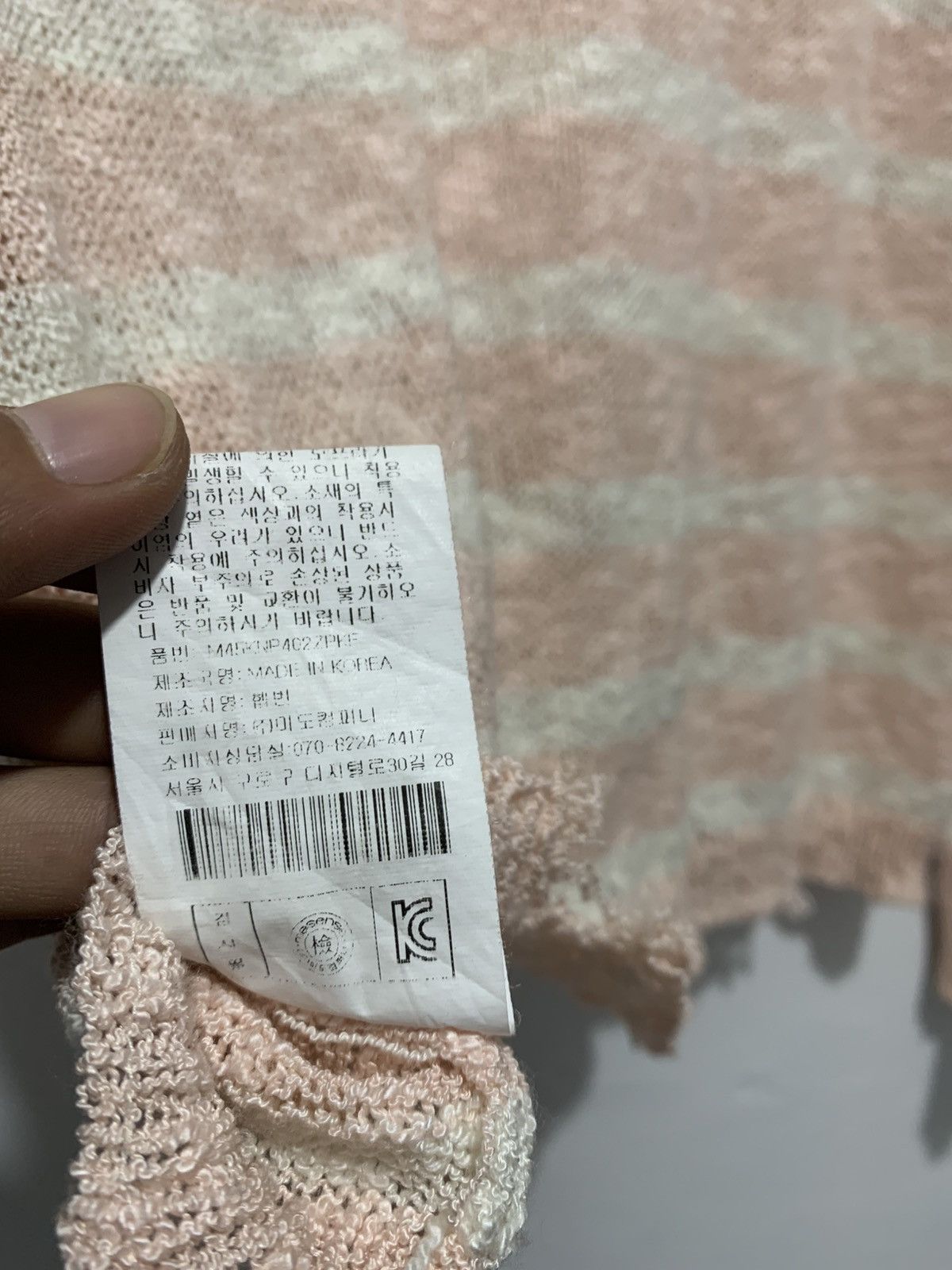 Japanese Brand Me Sense Punk Soft Pink Stripe Distressed Long Sleeve Size US S / EU 44-46 / 1 - 12 Thumbnail