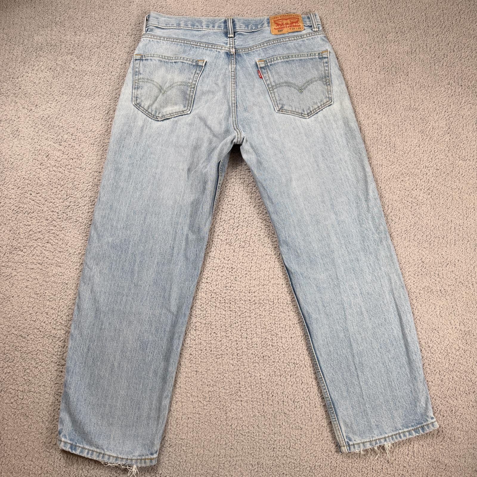 Levi's Levis 550 Relaxed Fit Jeans 34x29 Light Wash Distressed Size US 34 / EU 50 - 2 Thumbnail