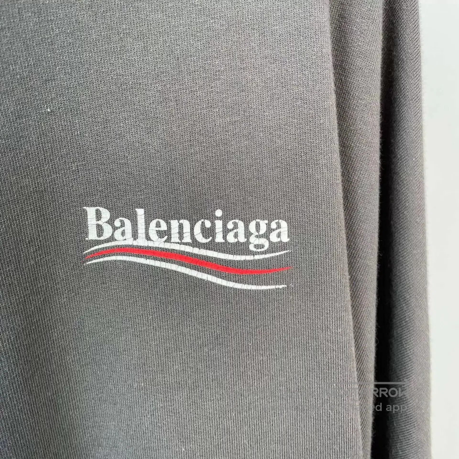 Balenciaga Gray Oversized Hoodie with Front Pocket . Size US XL / EU 56 / 4 - 9 Thumbnail