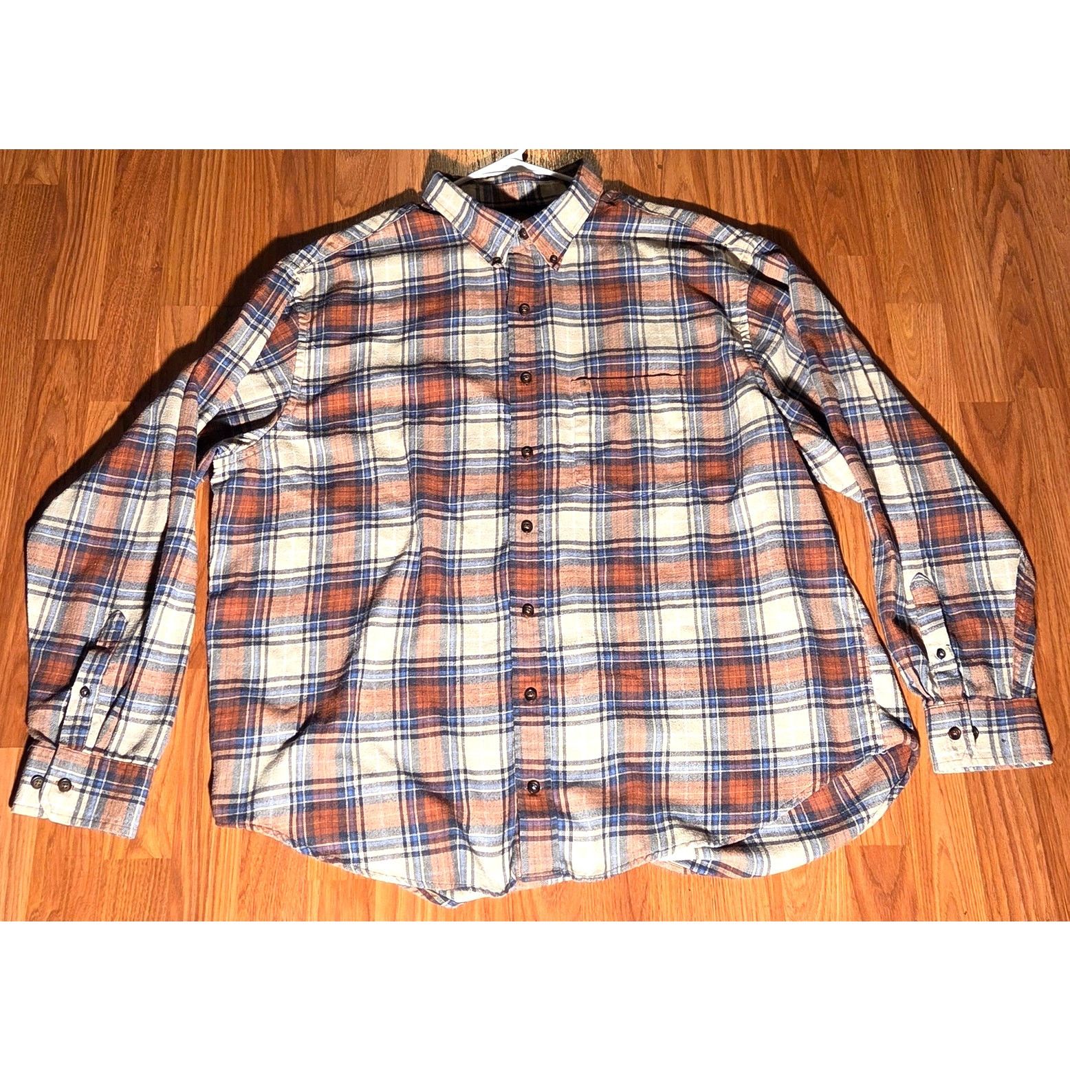 Izod Izod 2XLT Brown Plaid Long Sleeve Button-Up Shirt Size US XXL / EU 58 / 5 - 5 Thumbnail