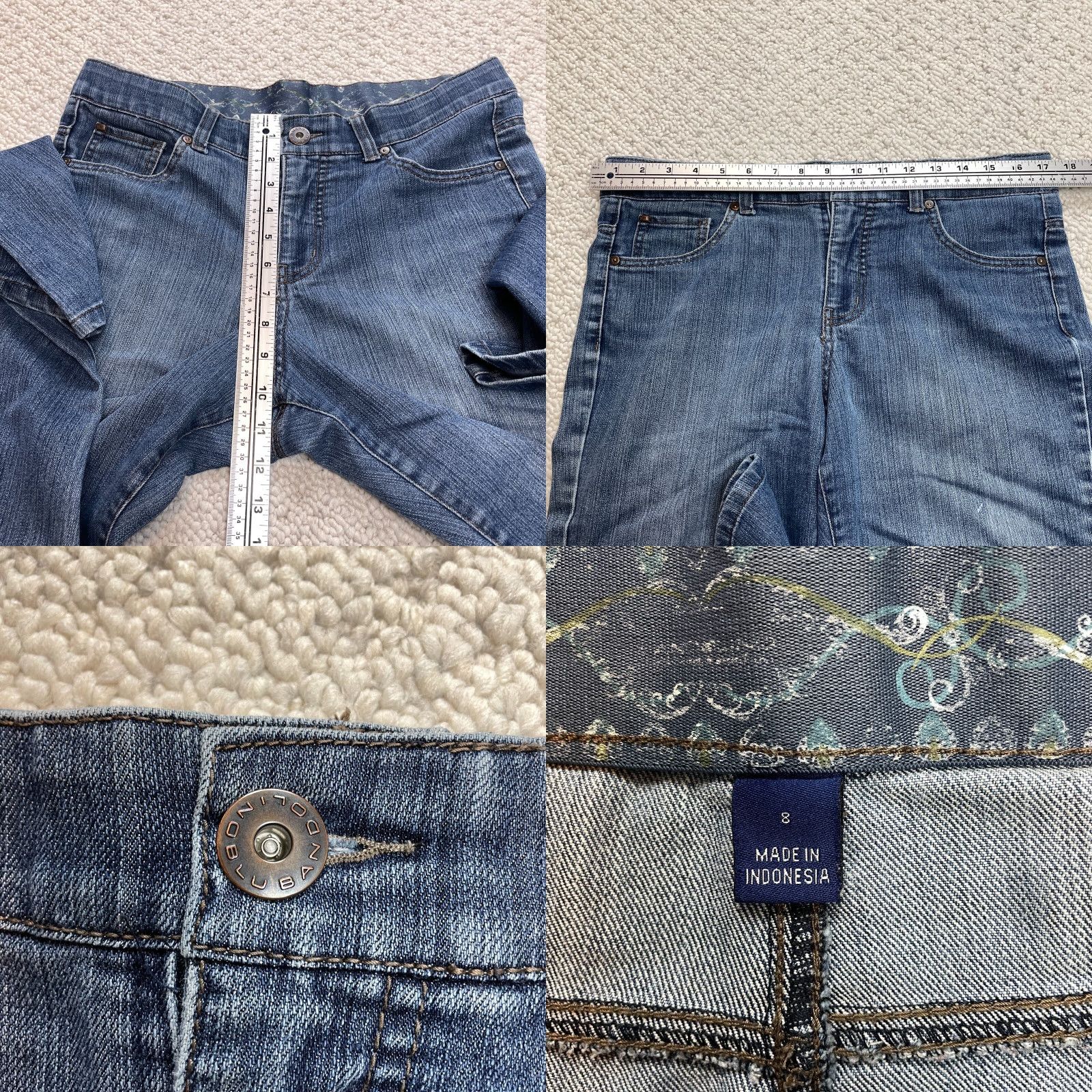 Vintage BandolinoBlu Jeans Womens 8 Blue Denim Dark Wash Bootcut Missy Mid Rise 35x31 Jeans Size 30" / US 8 / IT 44 - 8 Thumbnail