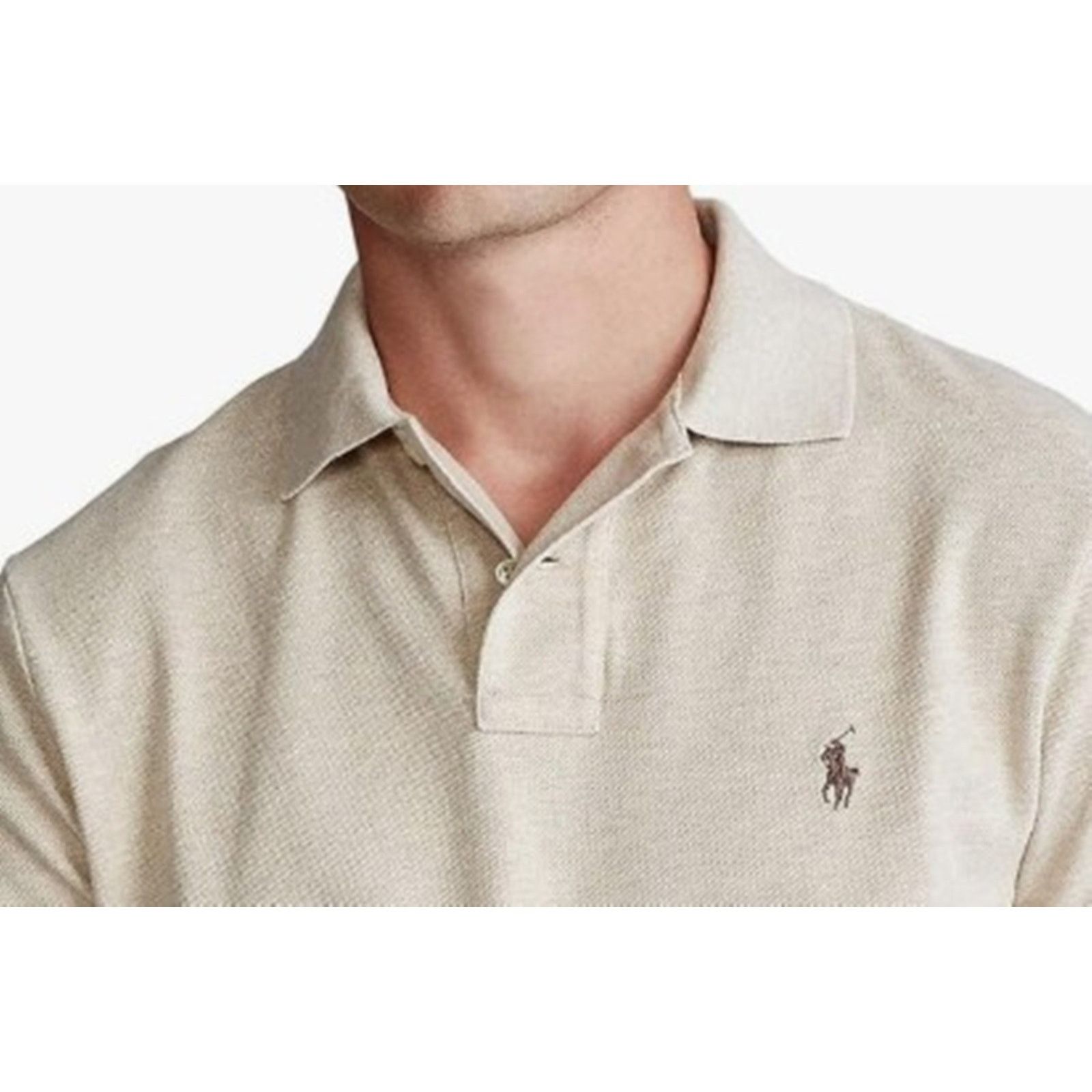 Polo Ralph Lauren Polo Ralph Lauren Men's Solid Mesh Classic Polo Dune Tan XXL Size US XXL / EU 58 / 5 - 2 Thumbnail