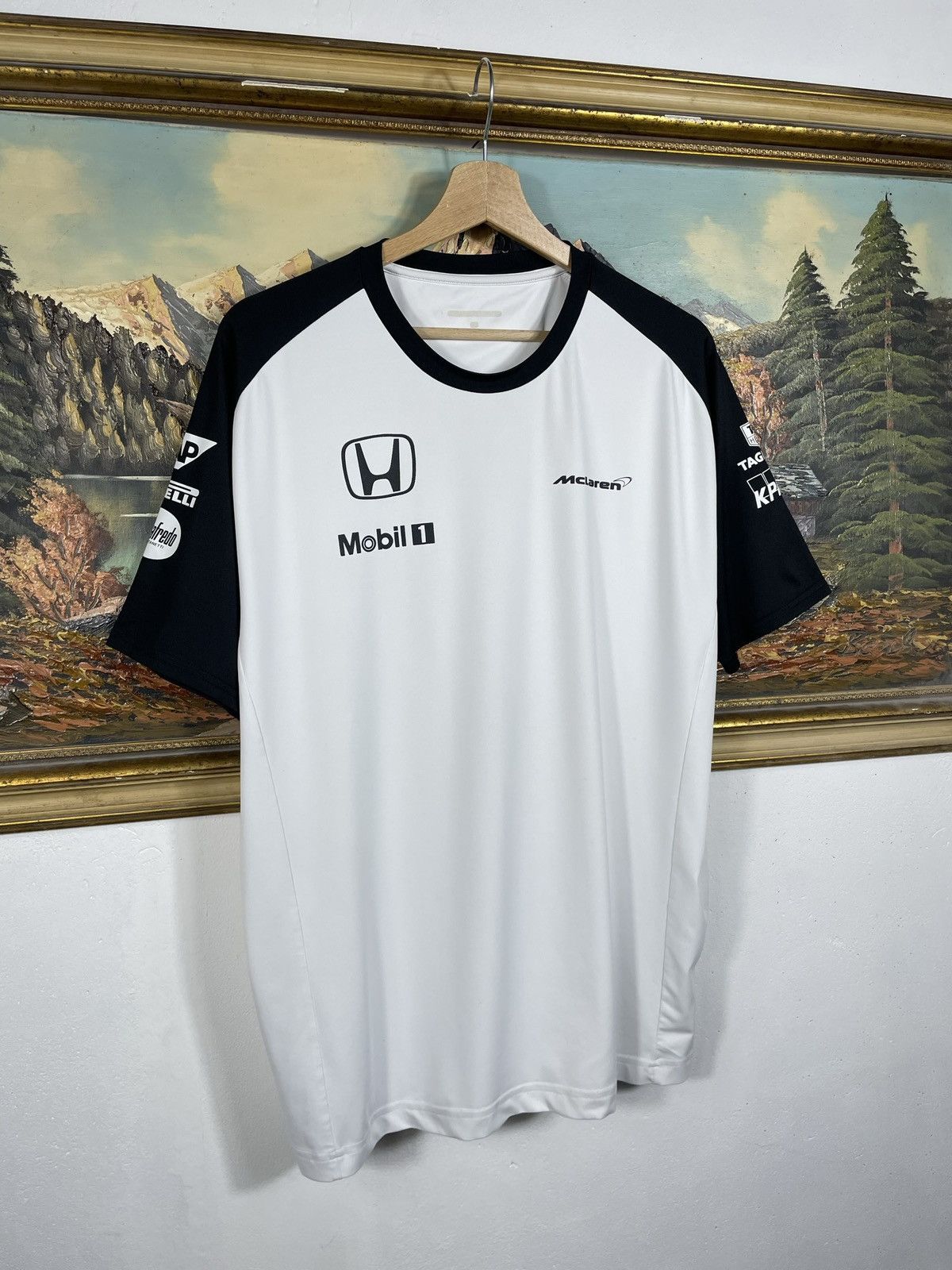 Formula 1 × Honda × Malcolm McLaren Formula F1 Honda Mclaren Jersey Racing Race Motor T-shirt Size US XL / EU 56 / 4 - 3 Thumbnail