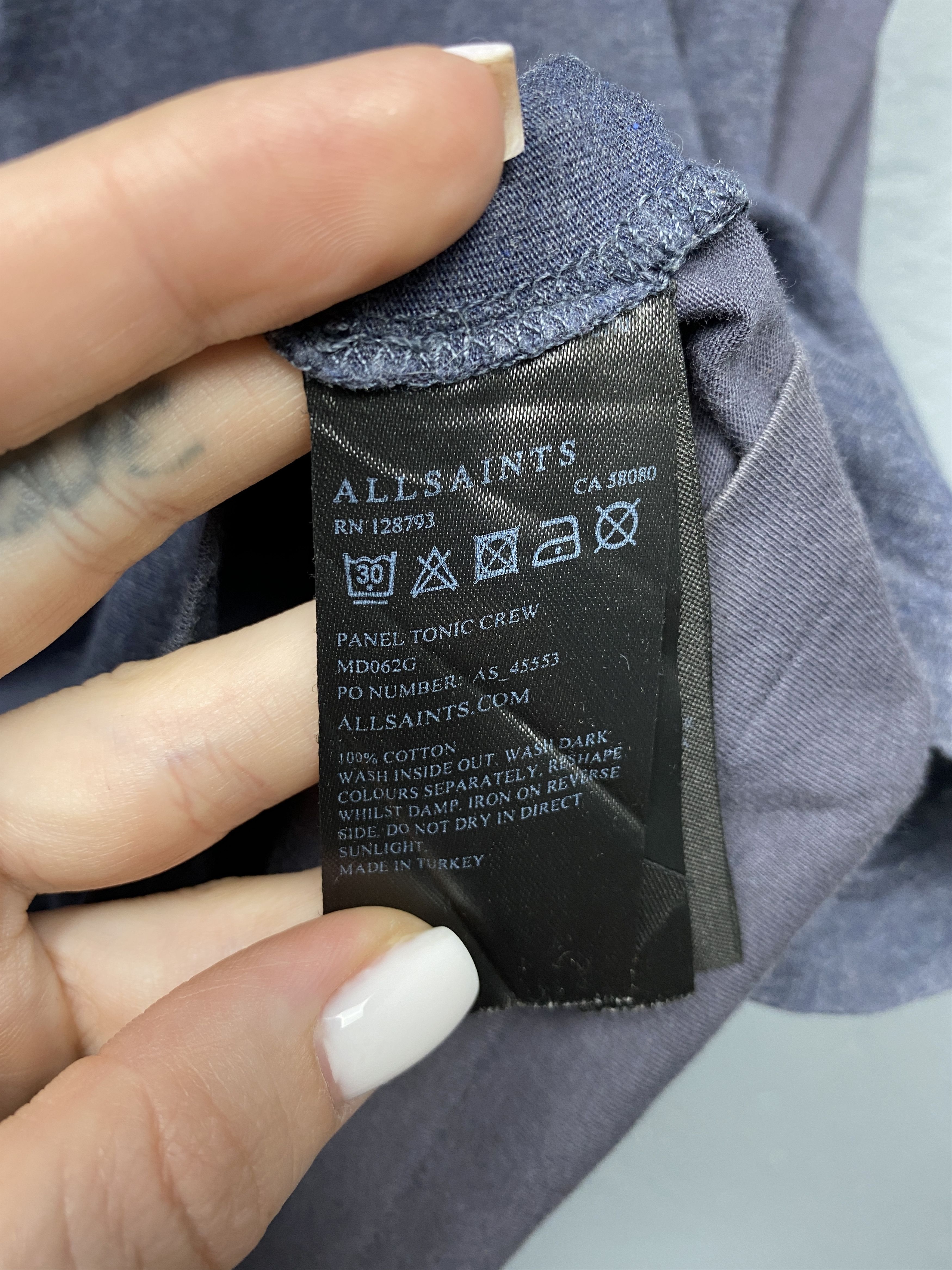 Allsaints Allsaints Vintage Mens Panel Tonic Crew Neck T-Shirt Size US M / EU 48-50 / 2 - 5 Thumbnail