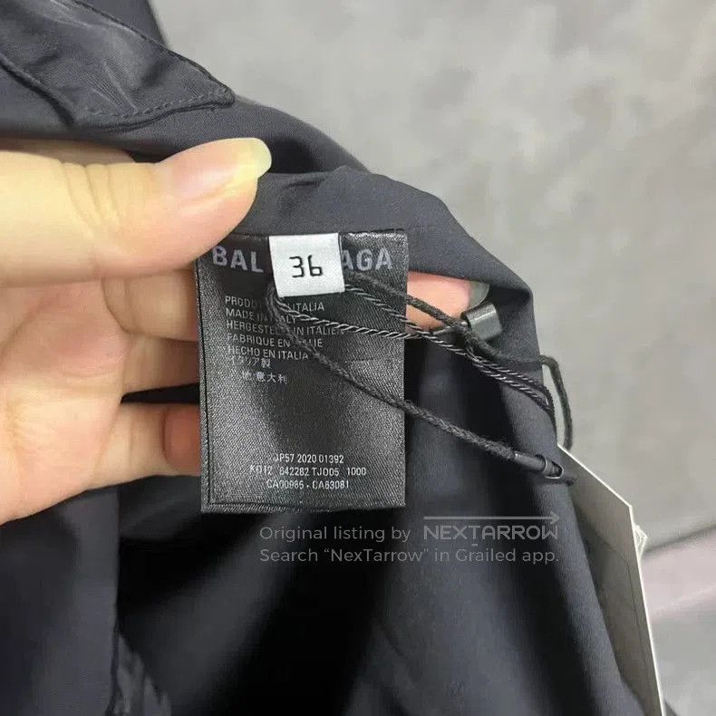 Balenciaga Balenciaga Black Letter Print Hooded Jacket. Size US XS / EU 42 / 0 - 3 Thumbnail