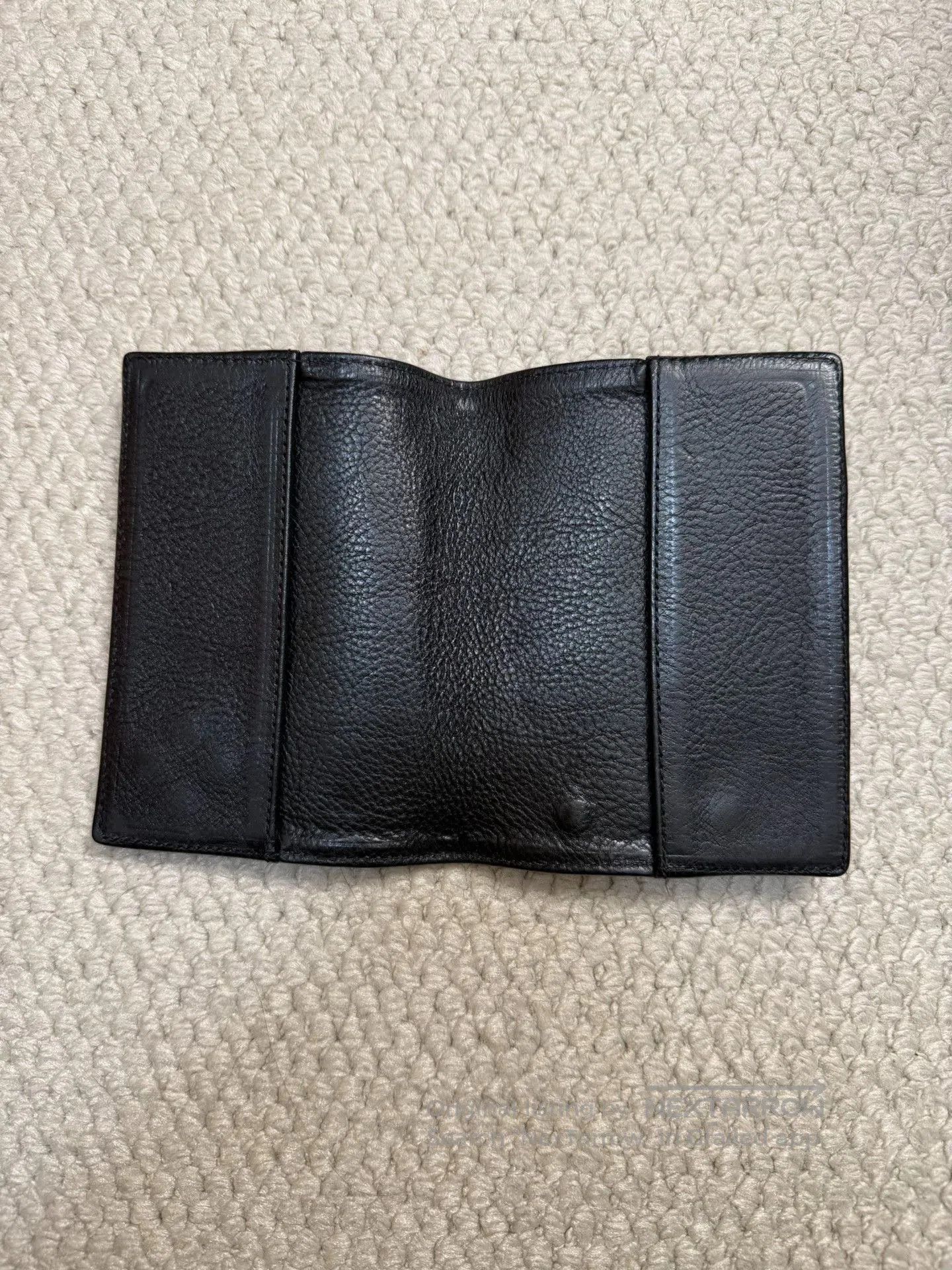 Chrome Hearts Chrome Hearts Flame Cross Silver Black Leather Passport Hol Size ONE SIZE - 4 Thumbnail
