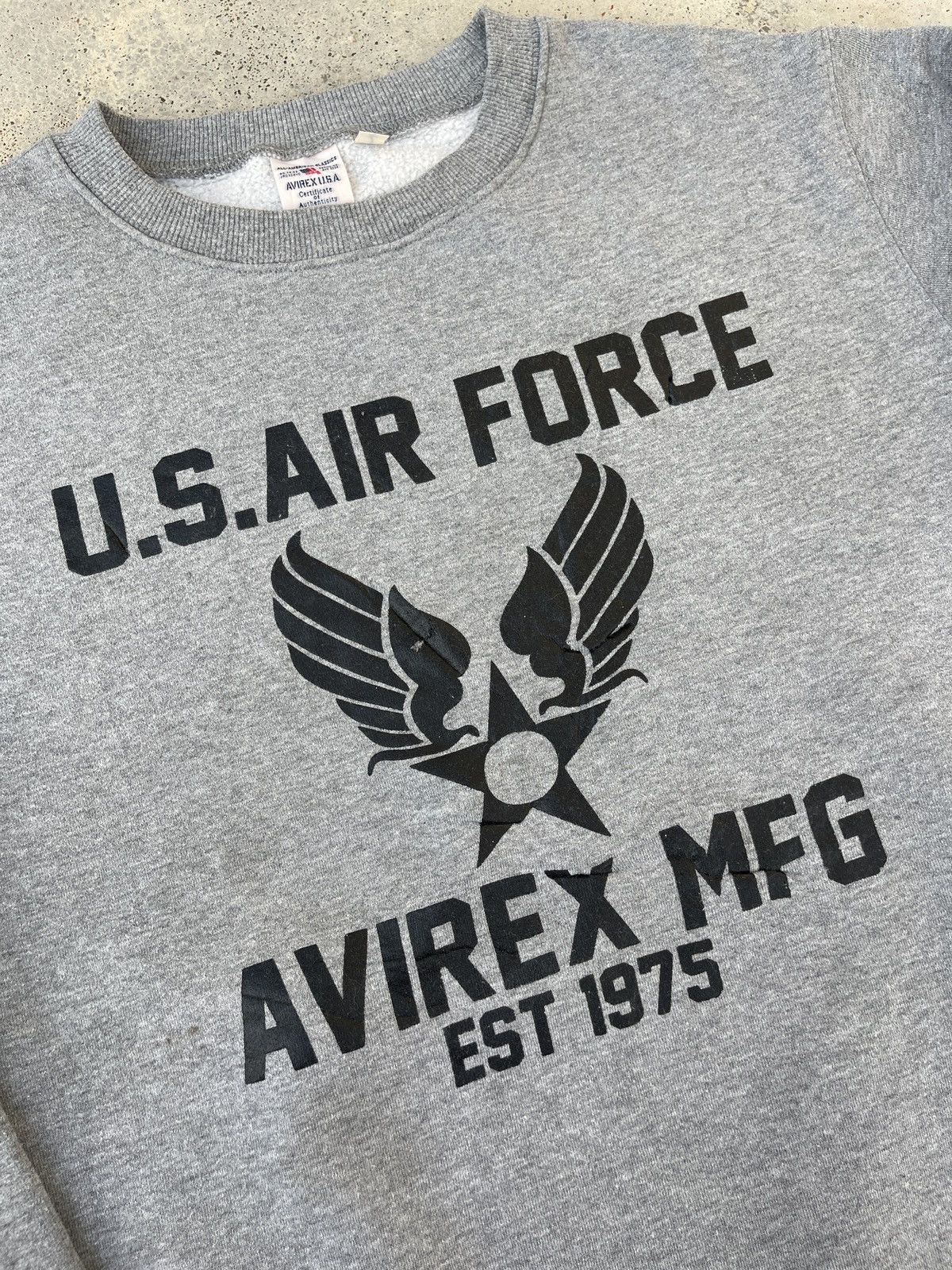 Avirex × Vintage Vintage 90s Avirex MFG US Air Force Sweatshirt Size US L / EU 52-54 / 3 - 7 Thumbnail
