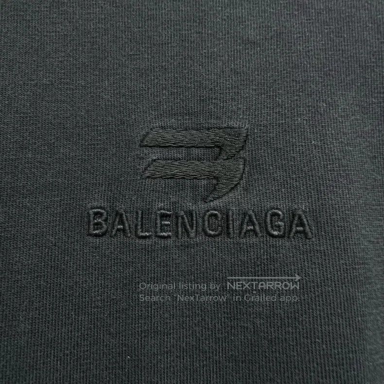 Balenciaga Balenciaga Black Boomerang Embroidered Long Sleeve Hoodie Size US S / EU 44-46 / 1 - 3 Thumbnail