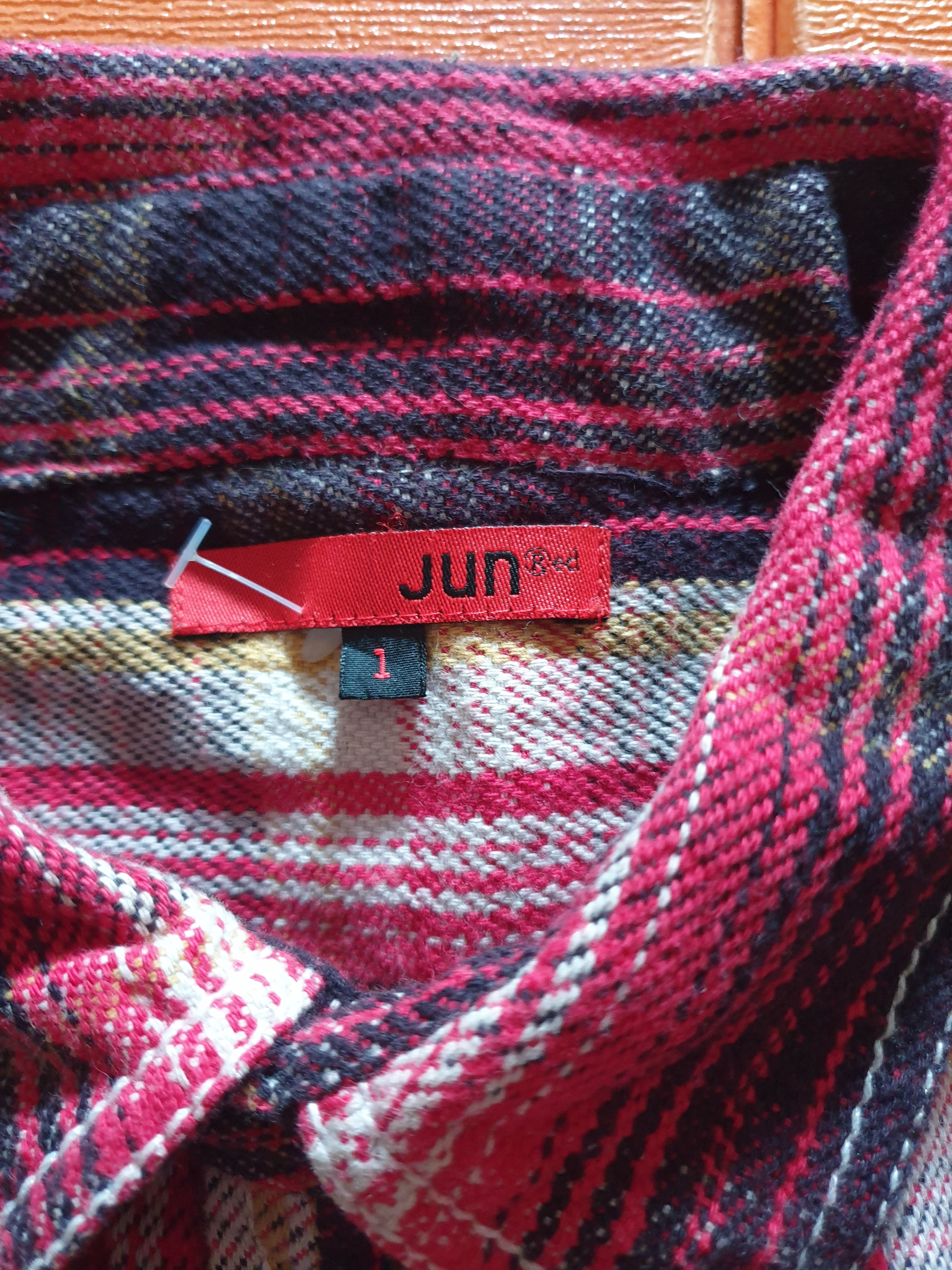 Japanese Brand 💥Jun Union checkered workers chambray shirt Size US M / EU 48-50 / 2 - 2 Thumbnail