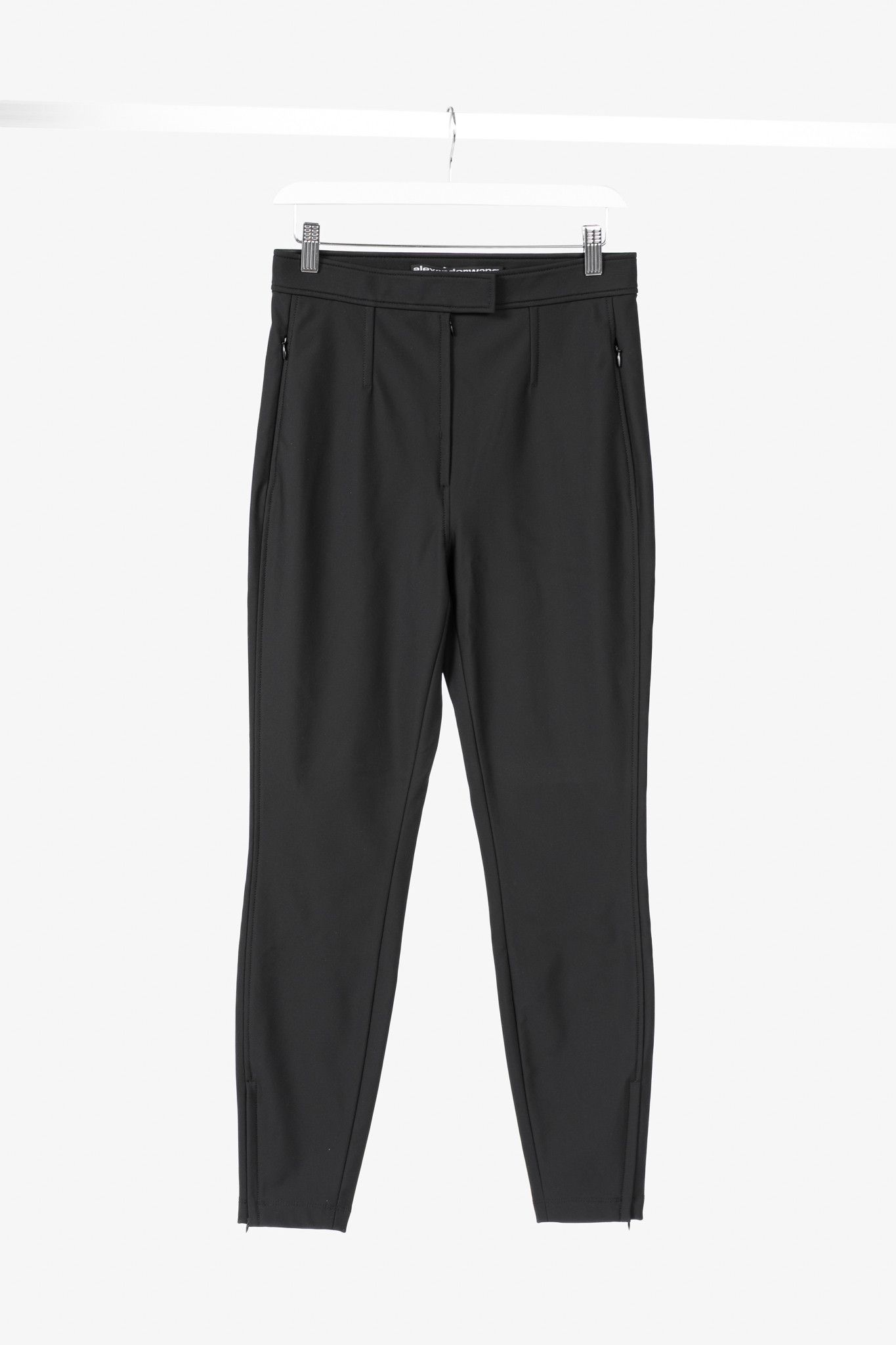Alexander Wang Alexander Wang Black Stretch Zip-Hem Trousers Size 28" / US 6 / IT 42 - 1 Thumbnail