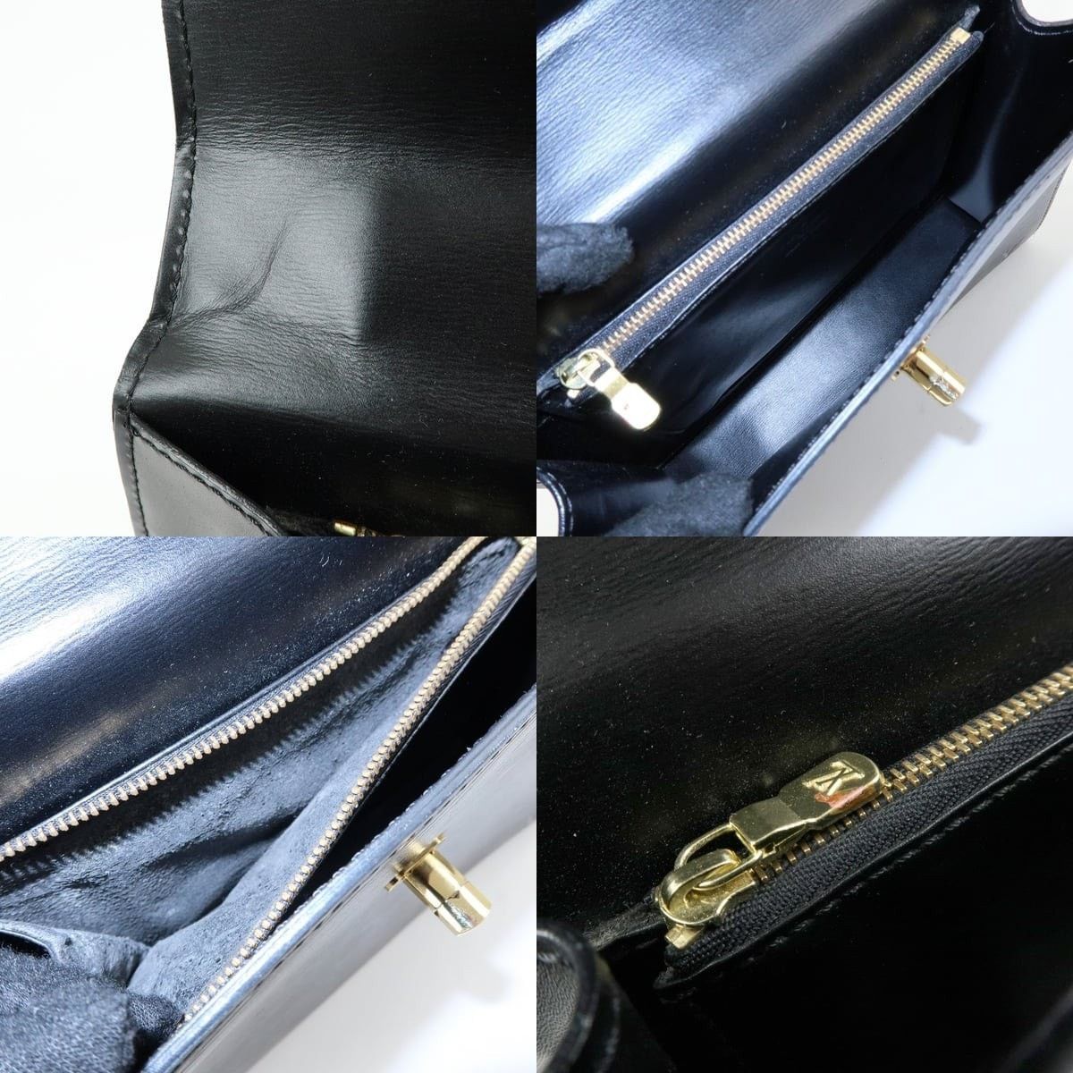 Louis Vuitton Louis Vuitton Epi Malesherbes Top Handle Bag Black Size ONE SIZE - 7 Thumbnail