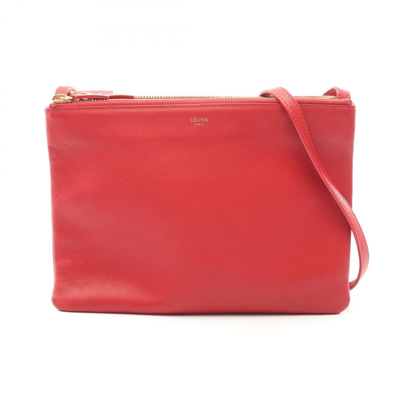 Celine Celine CELINE TRIO LARGE Leather Shoulder Bag Leather Shoulder Bag DUTY FREE for USA Size ONE SIZE - 1 Thumbnail