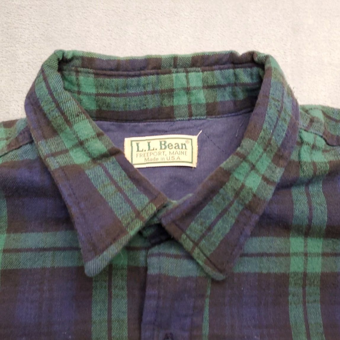 Vintage VINTAGE LL Bean Shirt Mens Large Blackwatch Plaid Thinsulate Flannel Shacket Made in USA Size US L / EU 52-54 / 3 - 5 Thumbnail