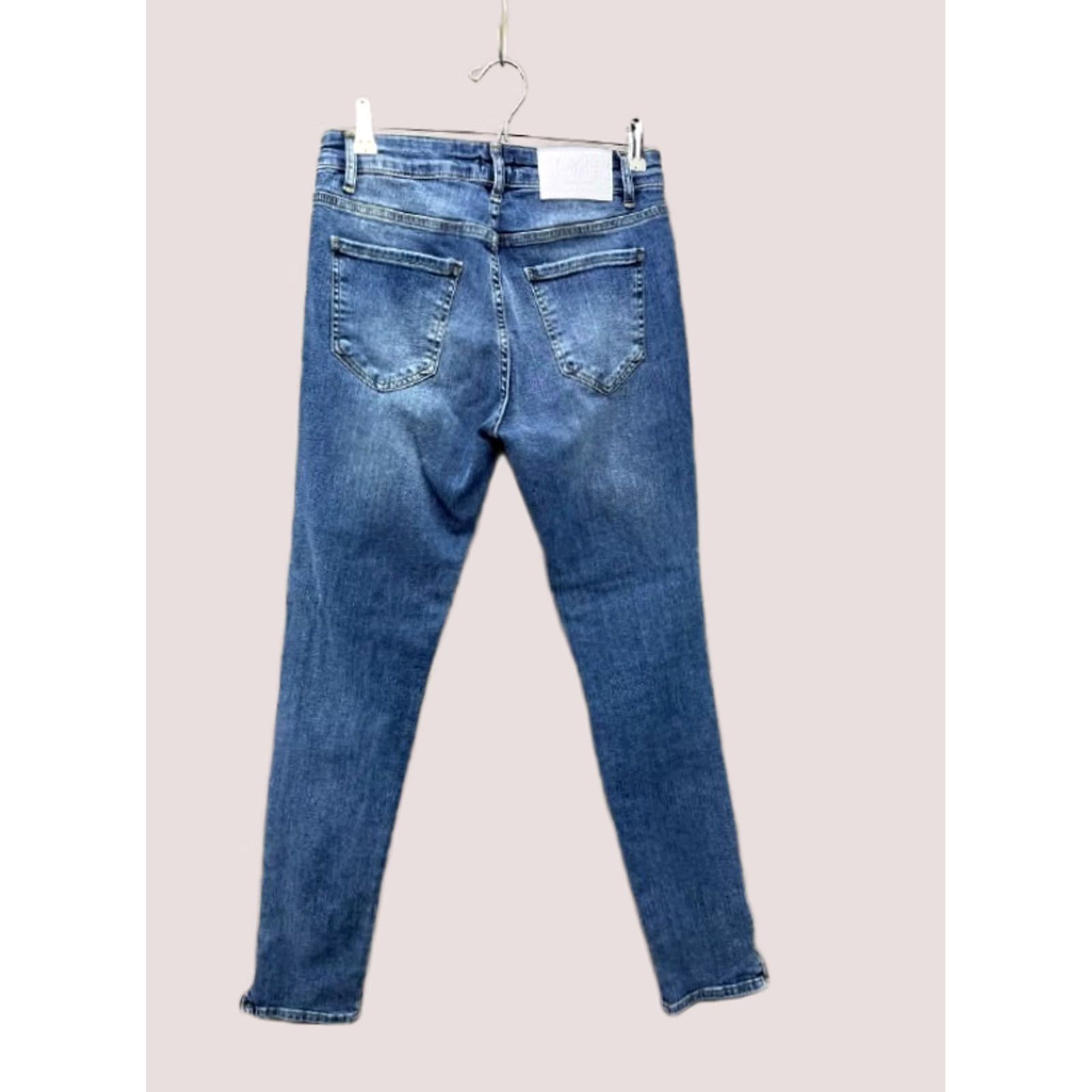 Boohoo Man Jeans Mens 30x30 Blue Distressed Denim, Men's