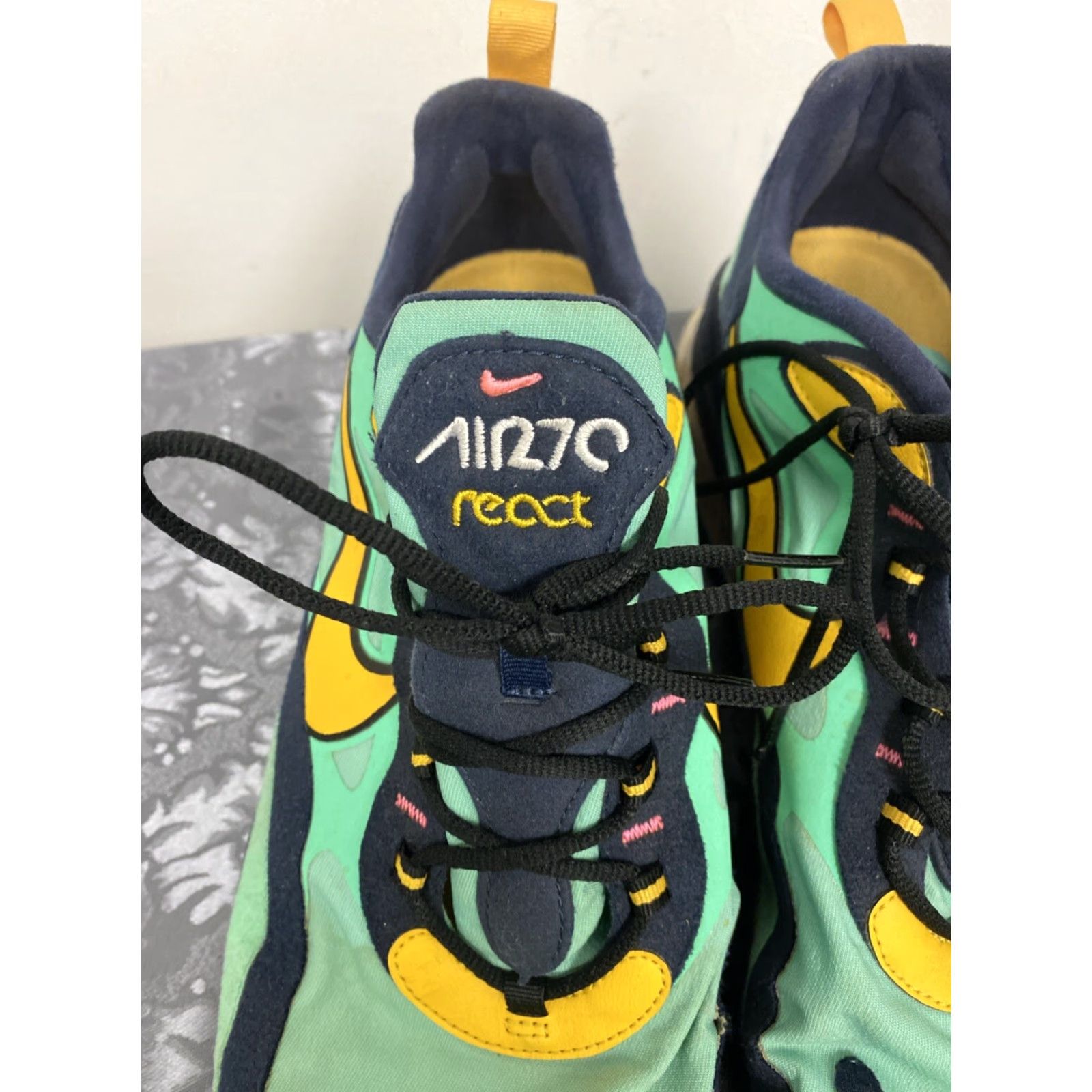 Nike Nike Air Max 270 React ENG Size 12 Mens Green Yellow Size US 11 / EU 44 - 4 Thumbnail